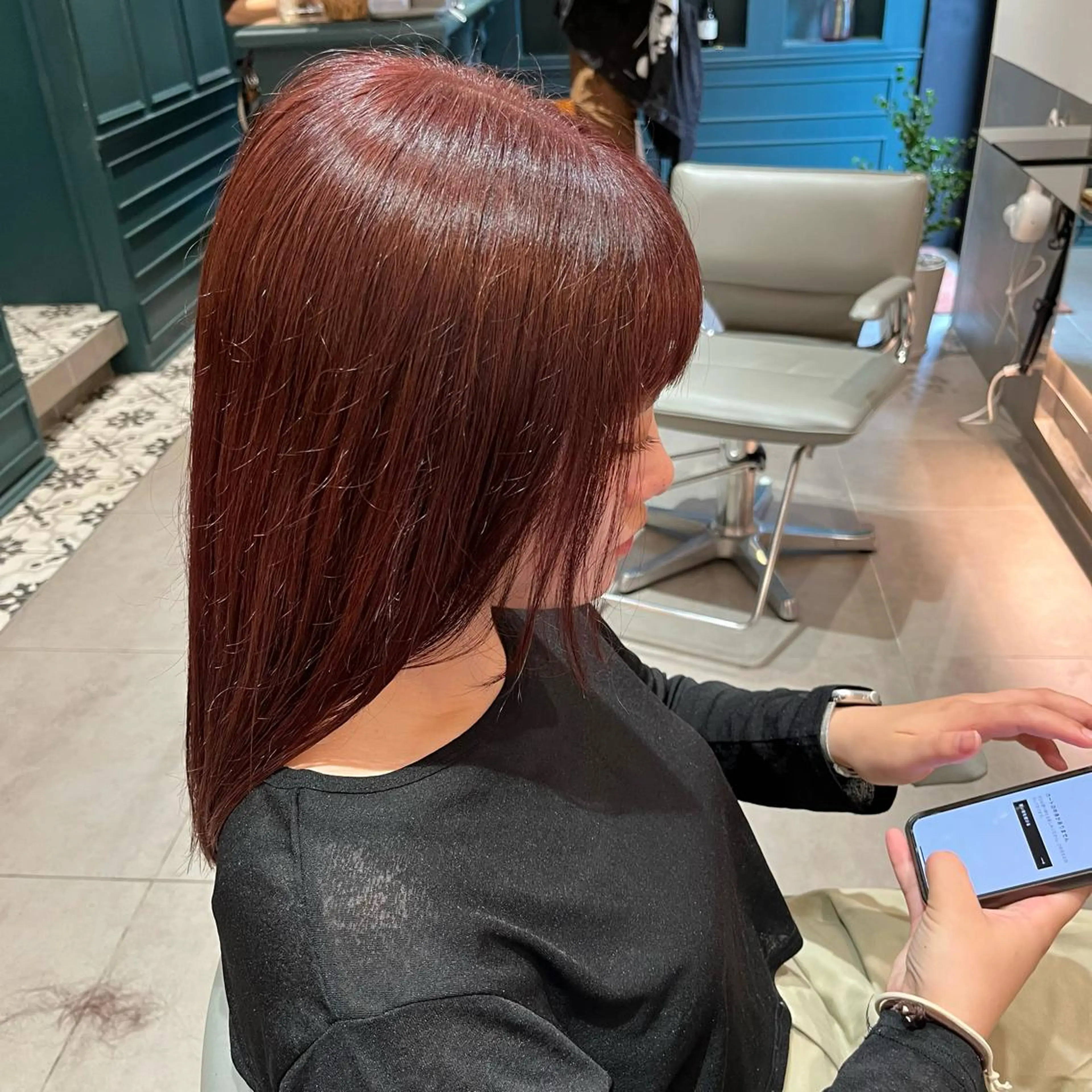 セミロング カラー ヘアカラー 🍊暖色カラー🍊 sakuraのヘアスタイル