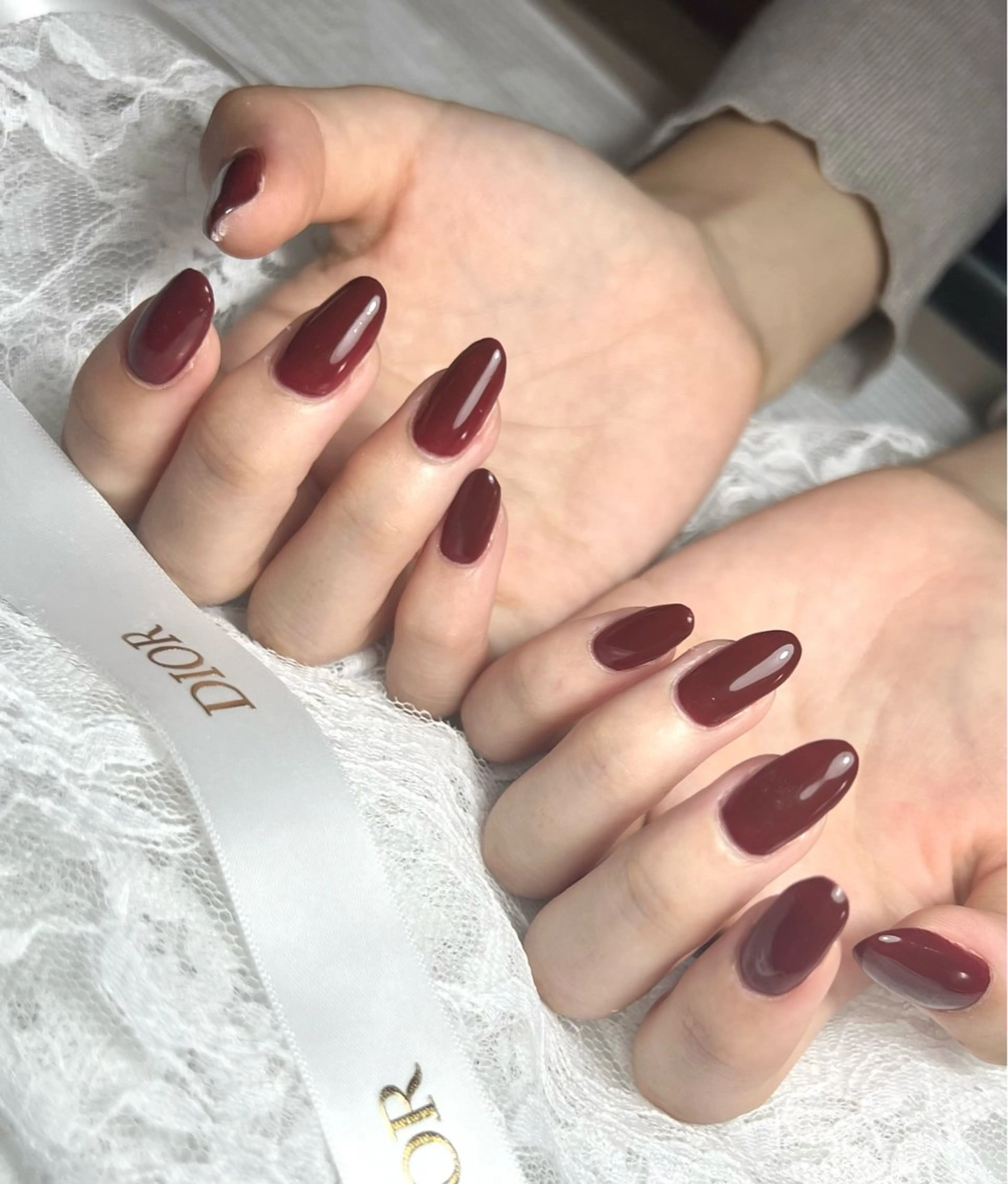 ネイル ボルドー ハンドネイル miku nail🦋のネイルデザイン