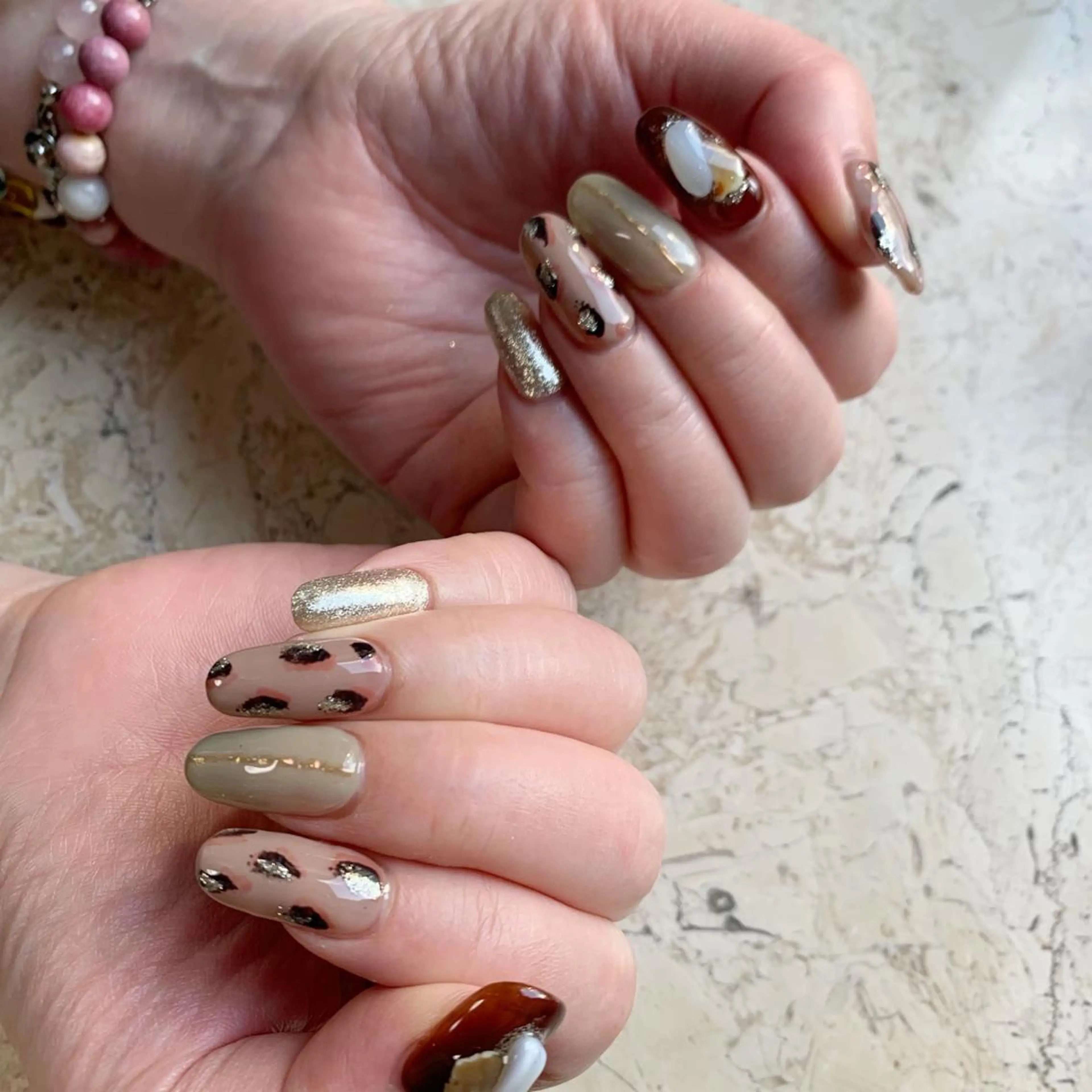 ネイル アニマル柄 アートネイル ジェルネイル 韓国ネイル マグネットネイル ハンドネイル フットネイル nail salon mieux(ミュー)のネイルデザイン