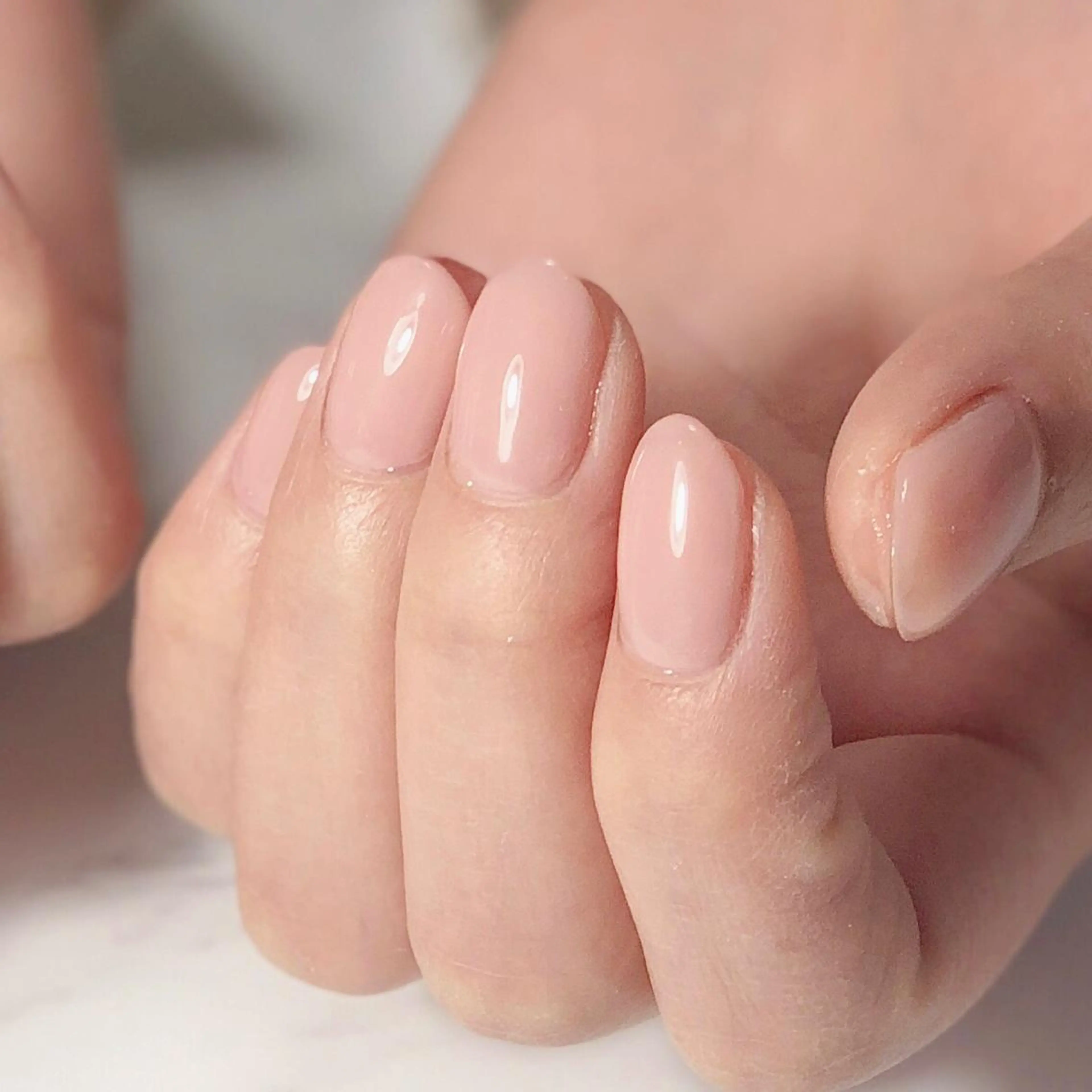 ネイル ジェルネイル オフィスネイル ワンカラーネイル ピンク 辻野 和枝のネイルデザイン