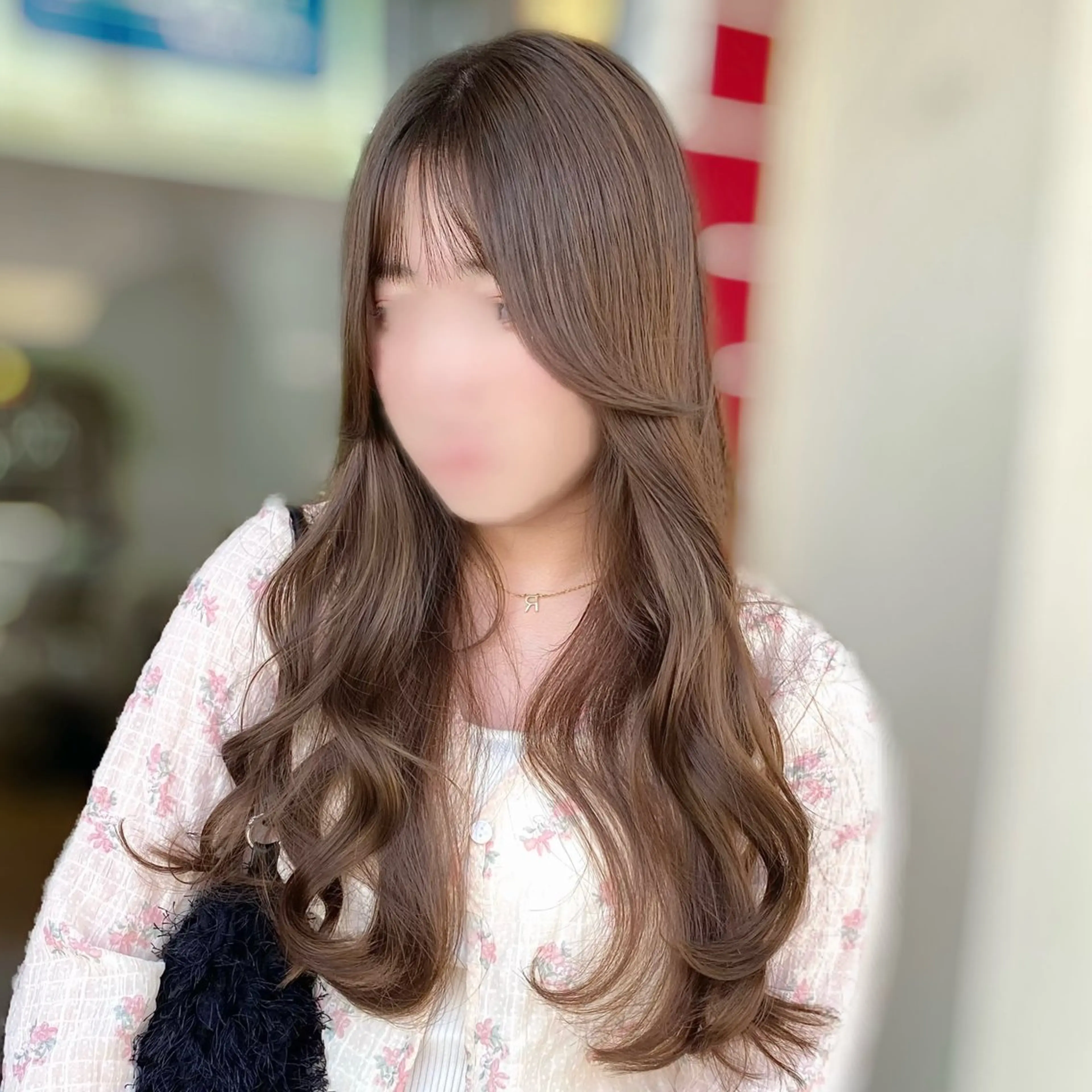 ロング カラー ベージュカラー ヘーゼル カット ヘアカラー トリートメント 🥣 hashi 🛋️のヘアスタイル