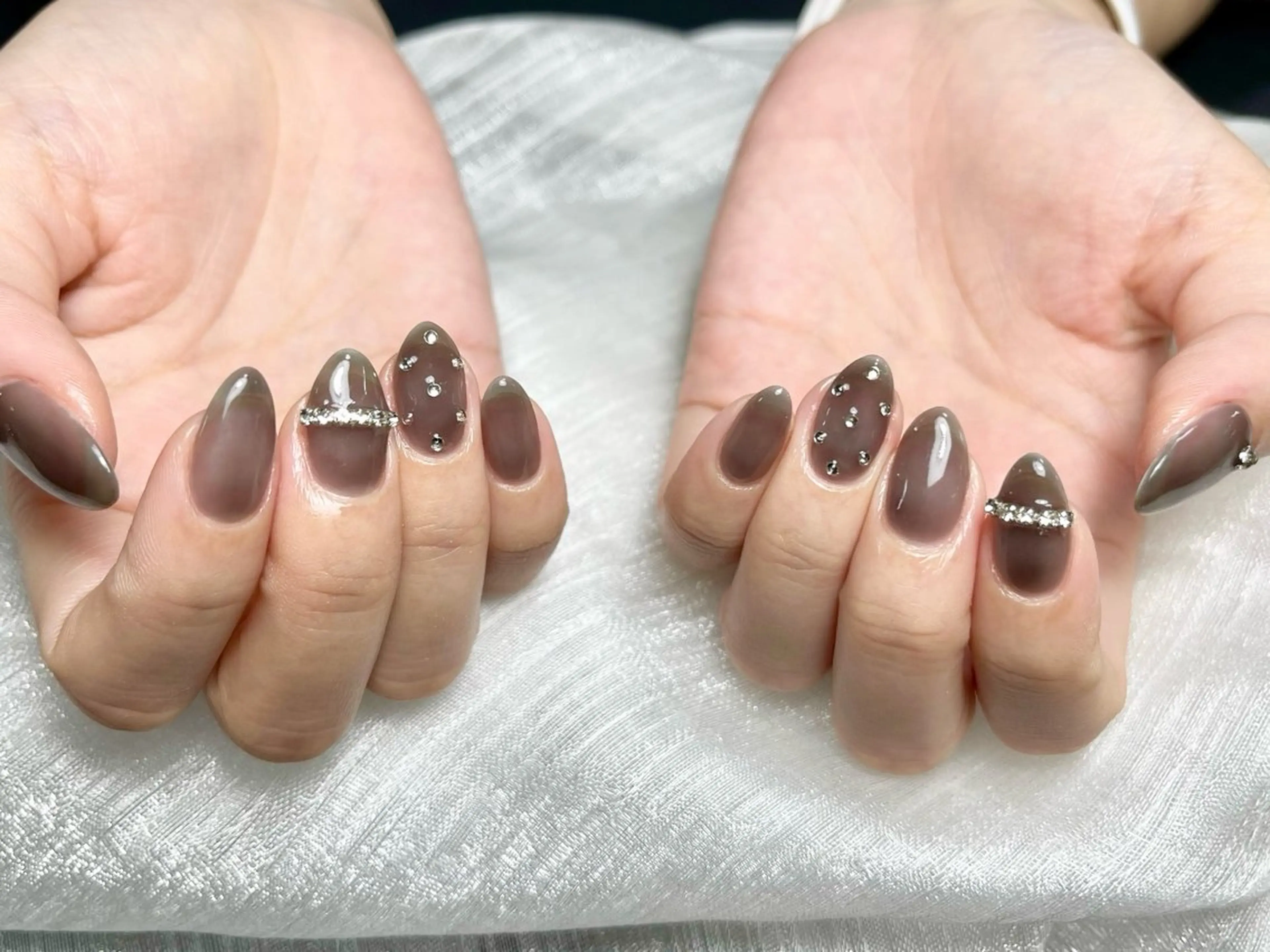 ネイル 長さ出し フレンチネイル グラデーション マグネットネイル マグネットフレンチ ハンドネイル ハンドケア ⭐️Dreamy Nail⭐️のネイルデザイン