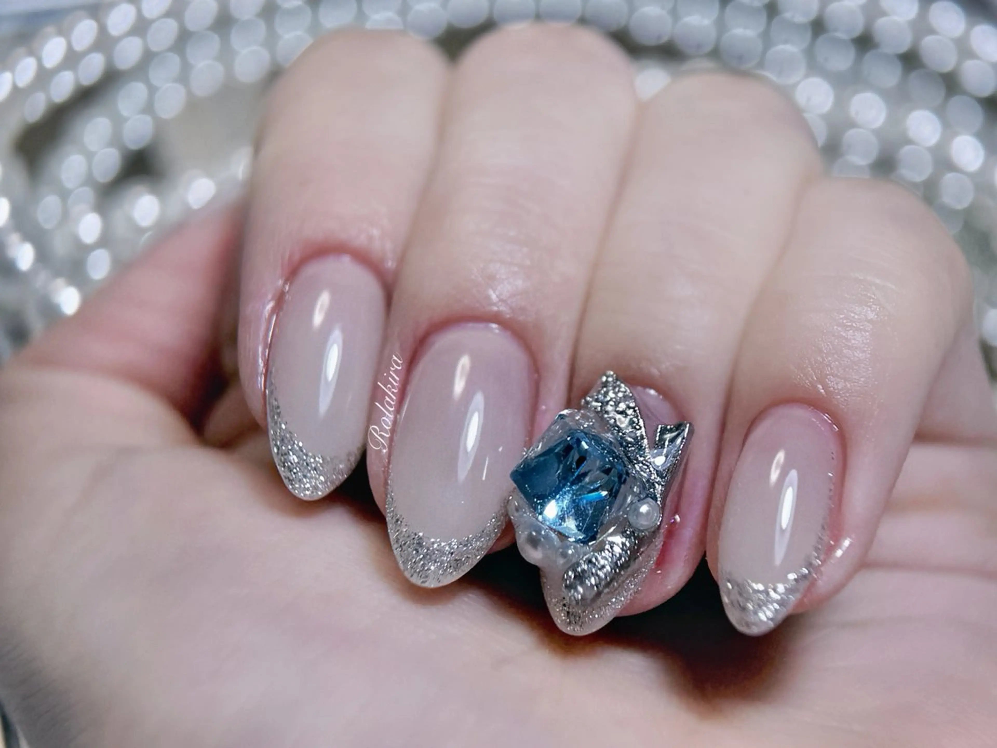 ネイル チークネイル 長さ出し フレンチネイル ジェルネイル 韓国ネイル ハンドネイル Rola kira nail salon所属・Rola kira 麗のネイルデザイン