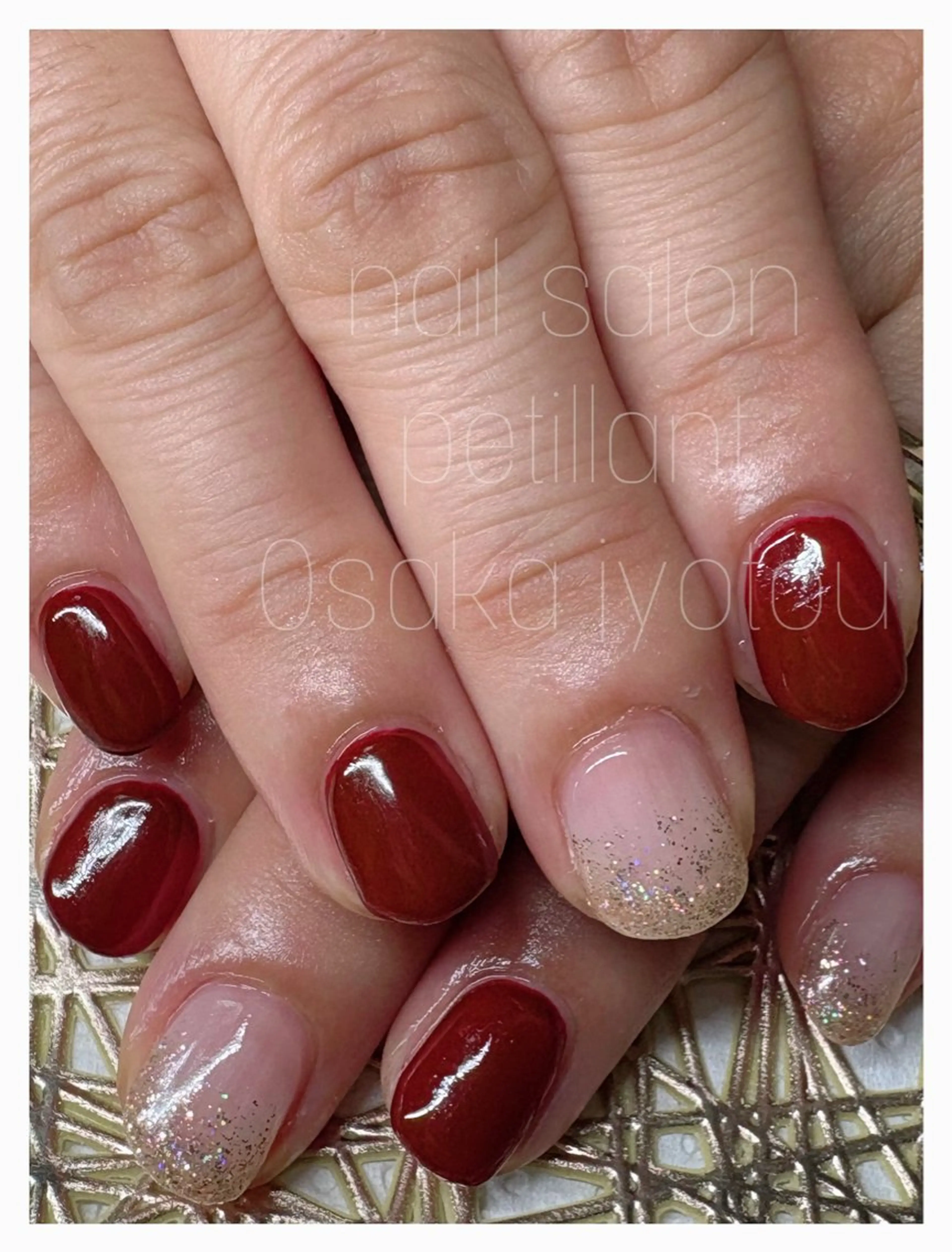 ネイル アートネイル フットネイル グラデーション ラメ(グリッター) ハンドネイル ハンドケア petillant所属・nail salon petillantのネイルデザイン