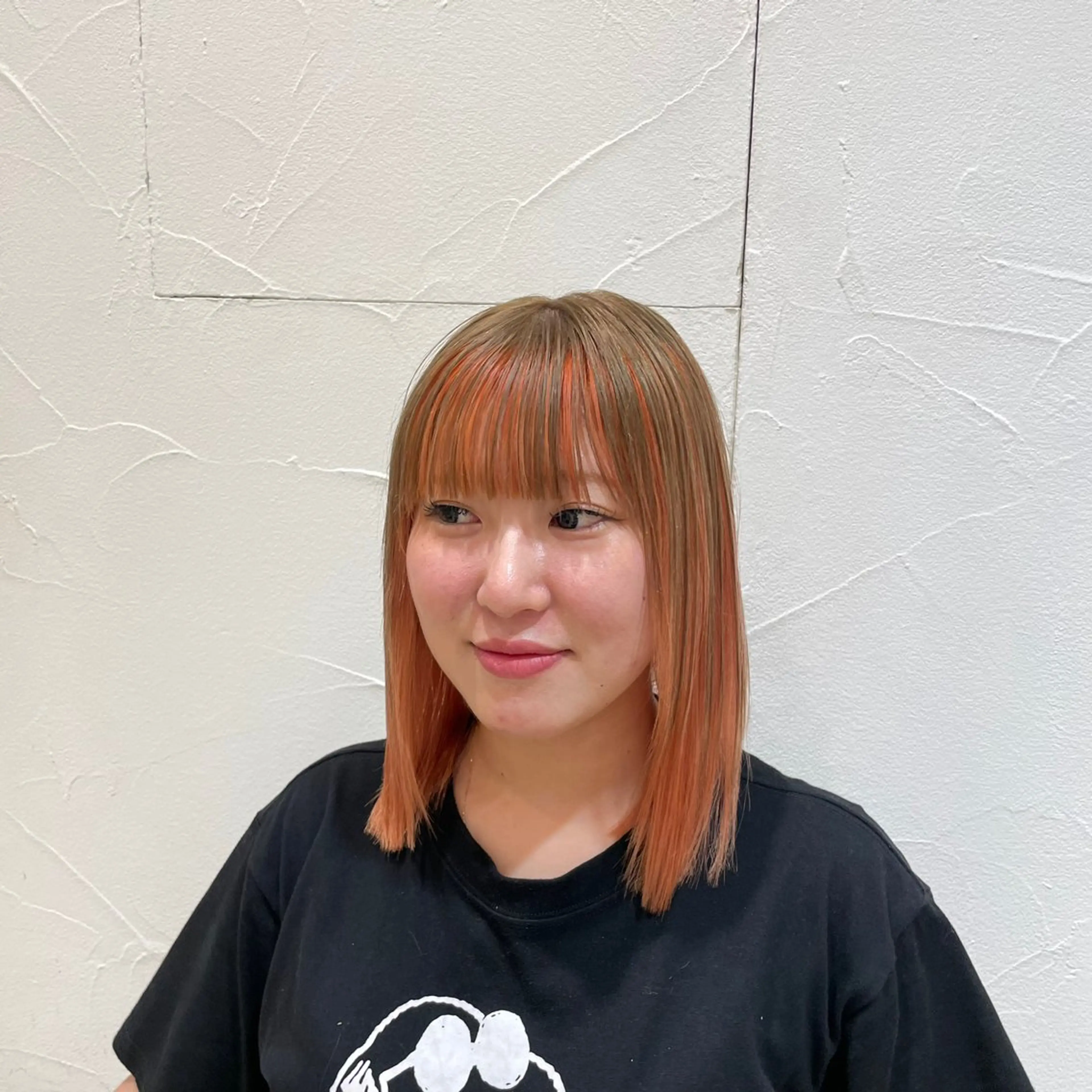 ミディアム カラー ヘアカラー 浦野 遥のヘアスタイル