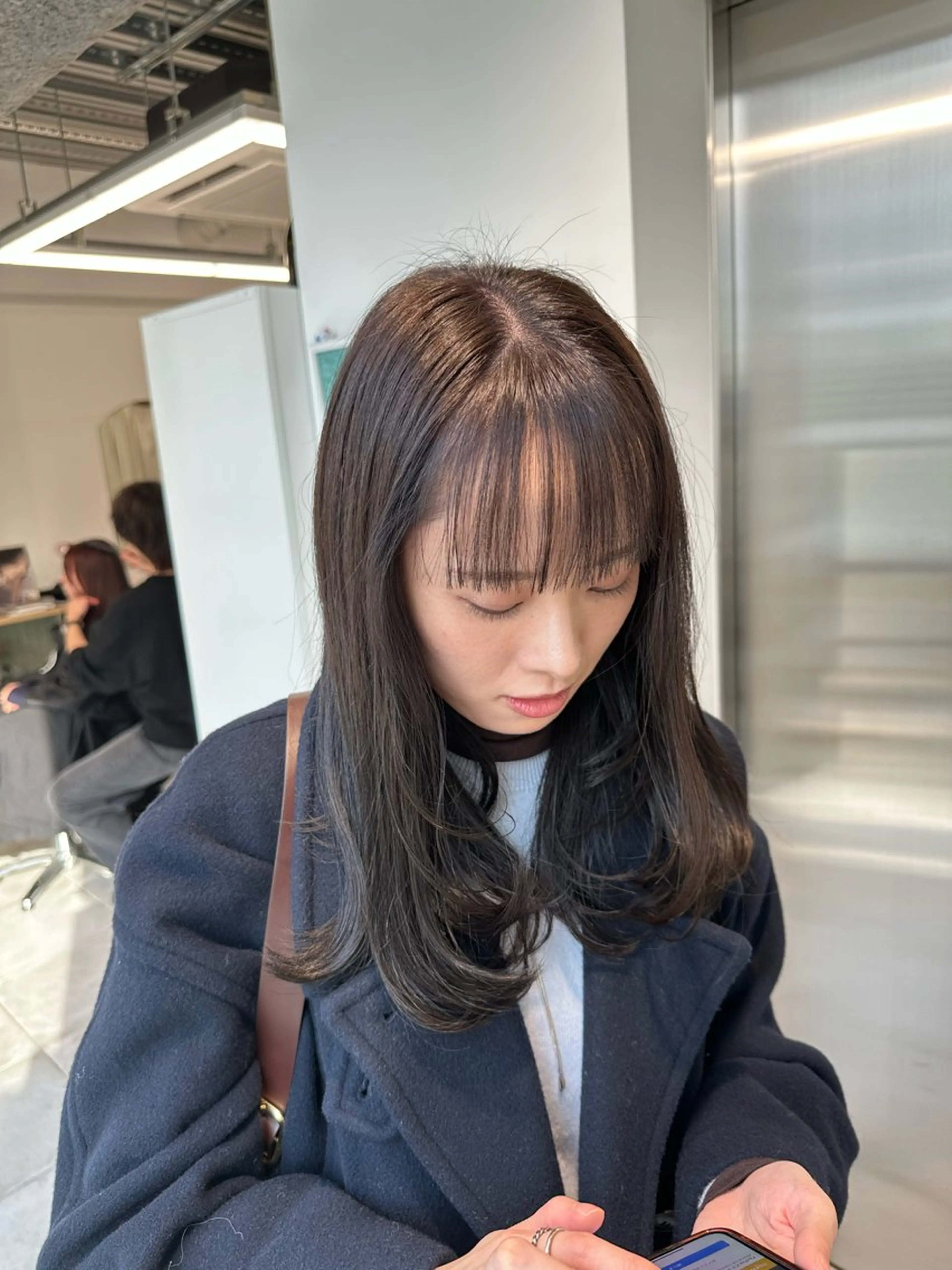 セミロング カラー キッズ カット ヘアカラー トリートメント オトナヘア🌿 harukaのヘアスタイル