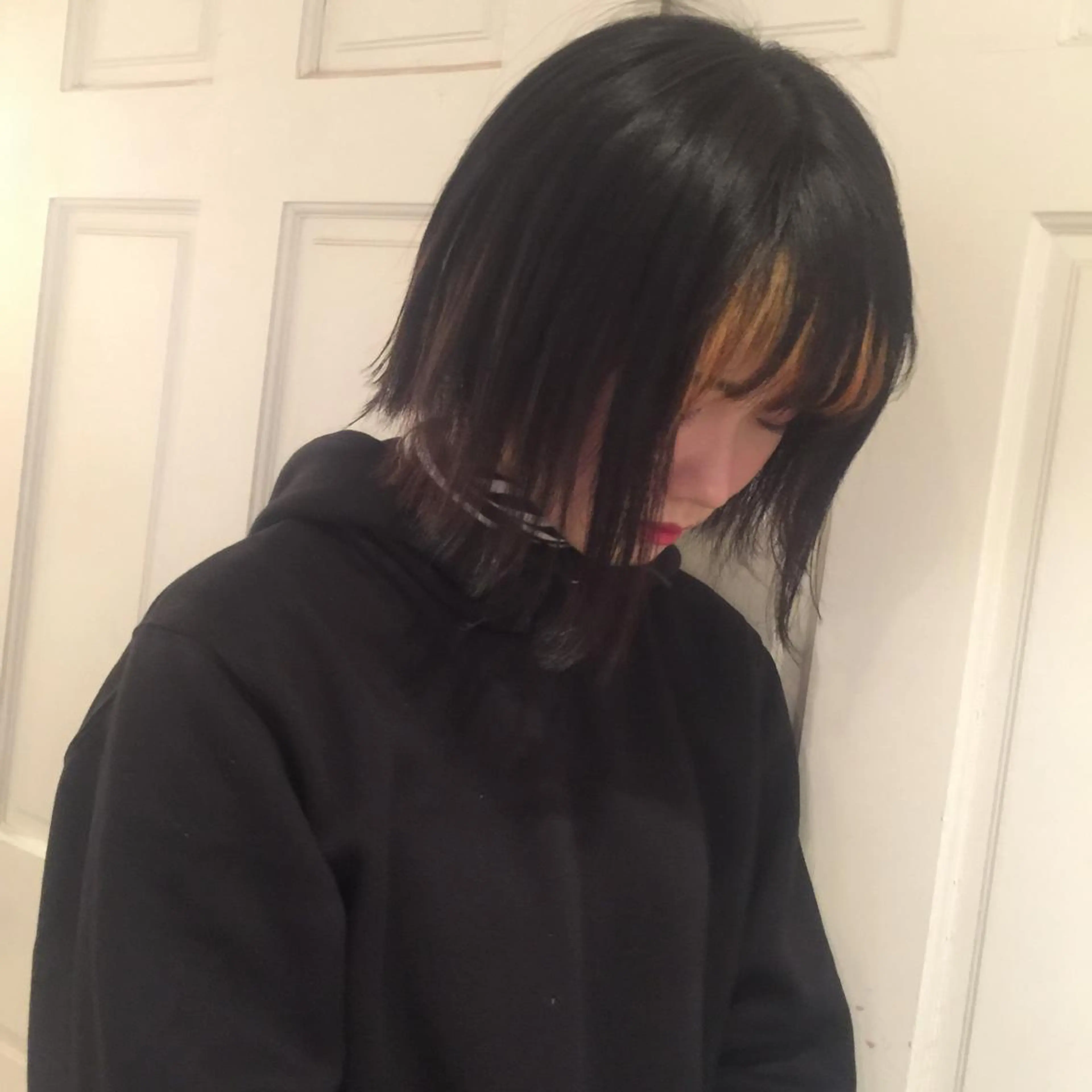 ショート カラー 切りっぱなしボブ イエローカラー ボブ カット ヘアカラー ホワイト&レイヤーカ ットエクステ長畠俊輔のヘアスタイル