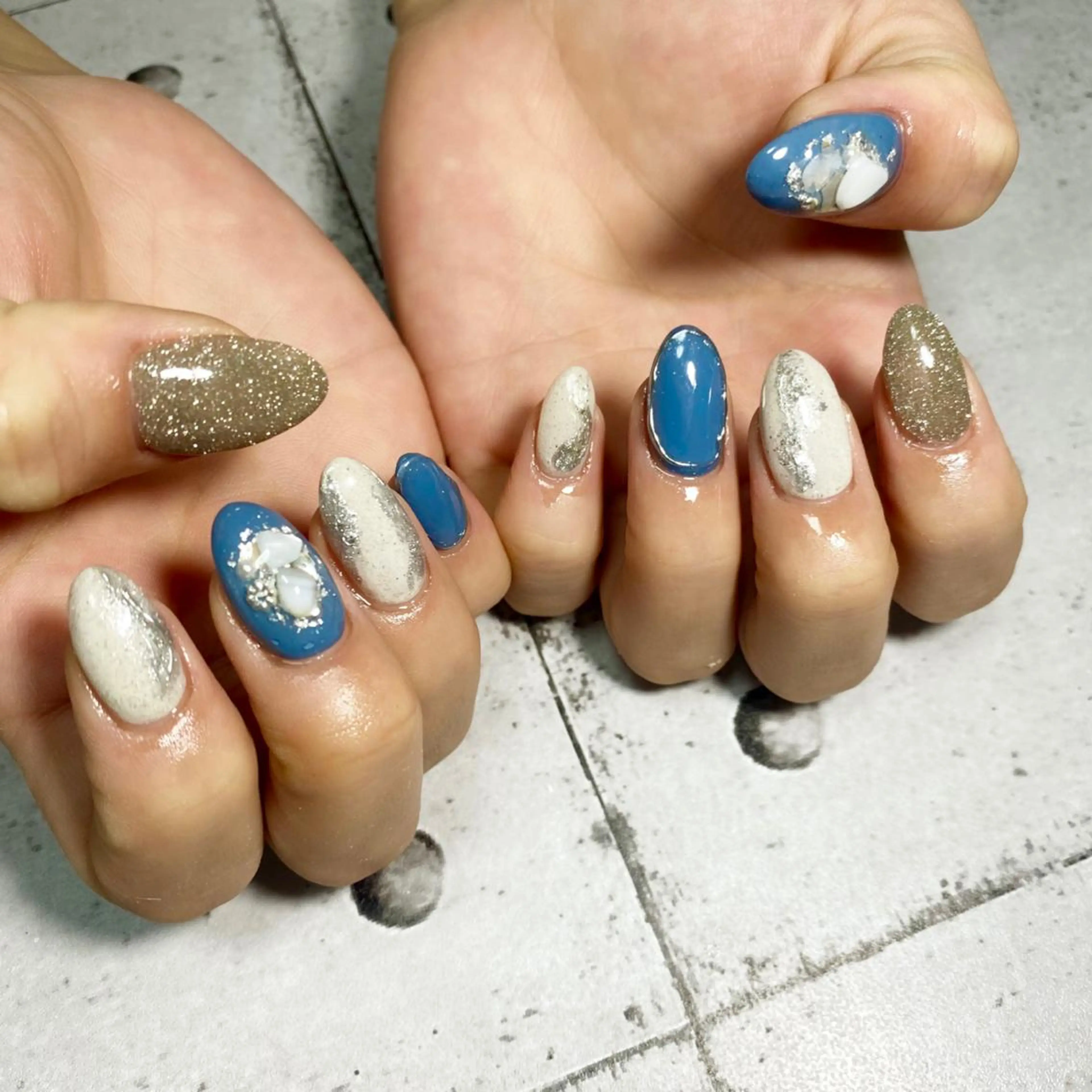 ネイル フラッシュネイル 夏ネイル ハンドネイル NAIL SALON あんび所属・nail salon あんびのネイルデザイン