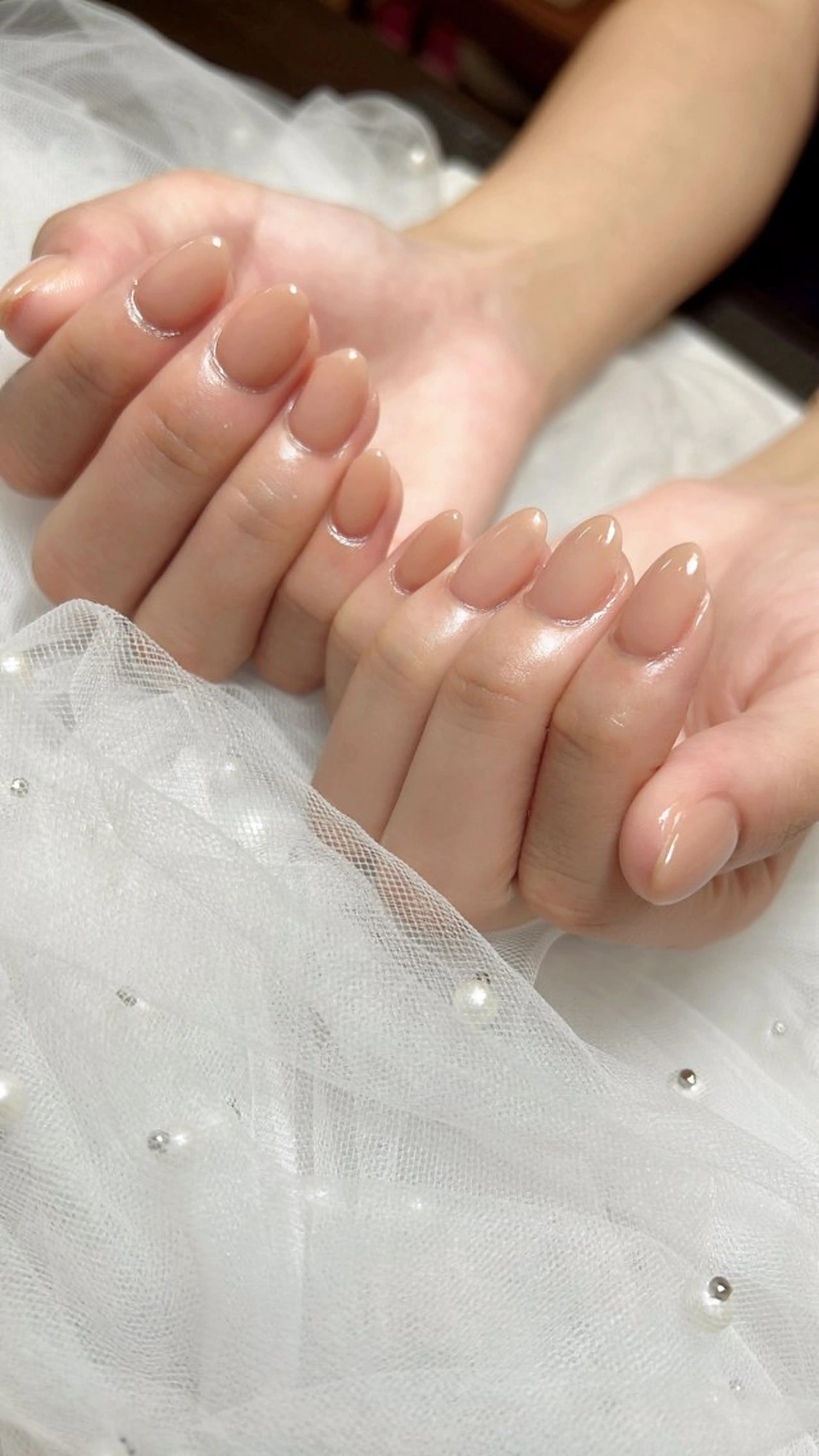 ネイル ワンカラーネイル ピンク ピンクベージュ EmaNail天満橋店所属・EmaNail Risaのネイルデザイン