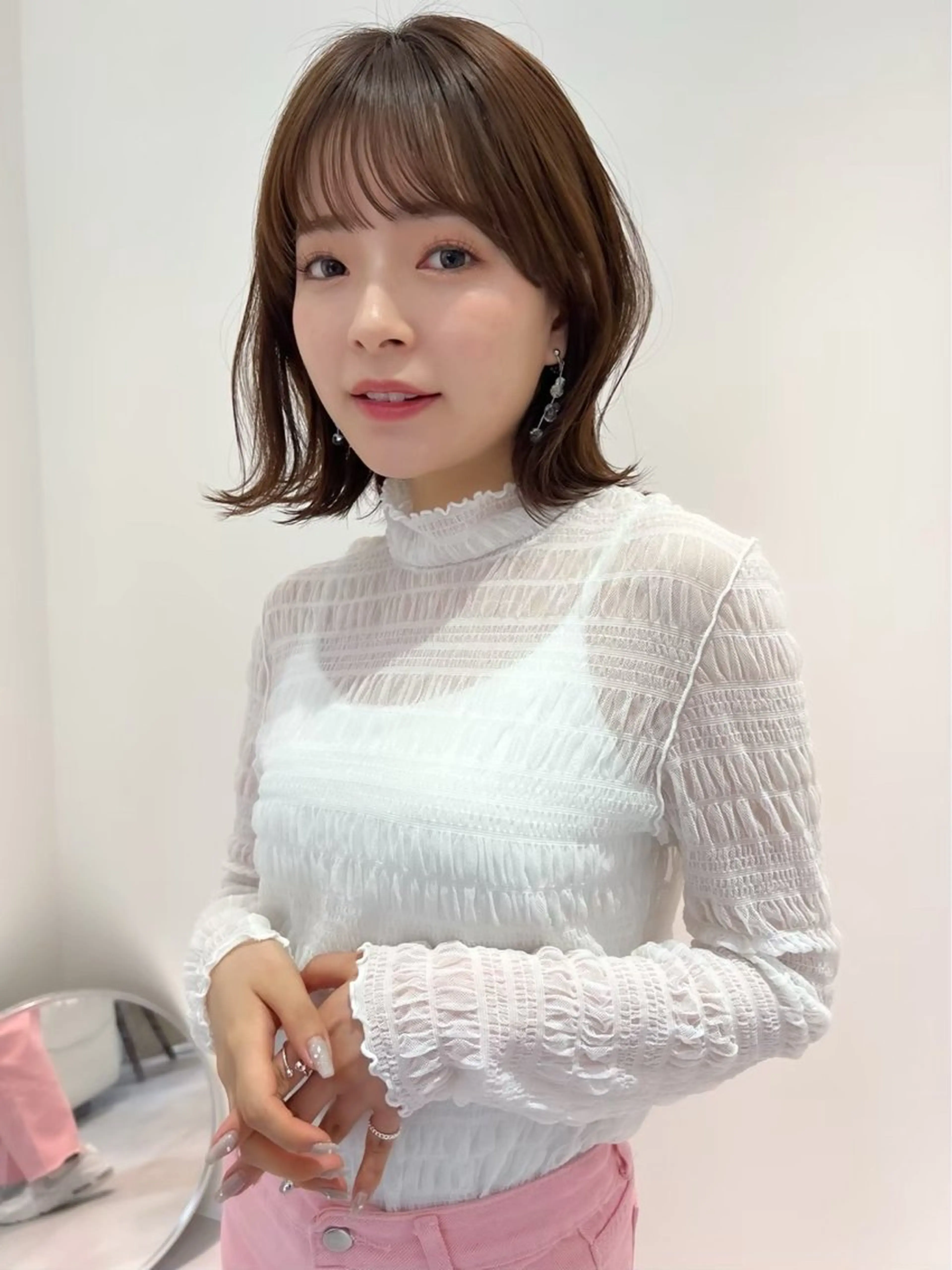 ミディアム mayu🪴ブリーチ ｜赤み消しカラーのヘアスタイル