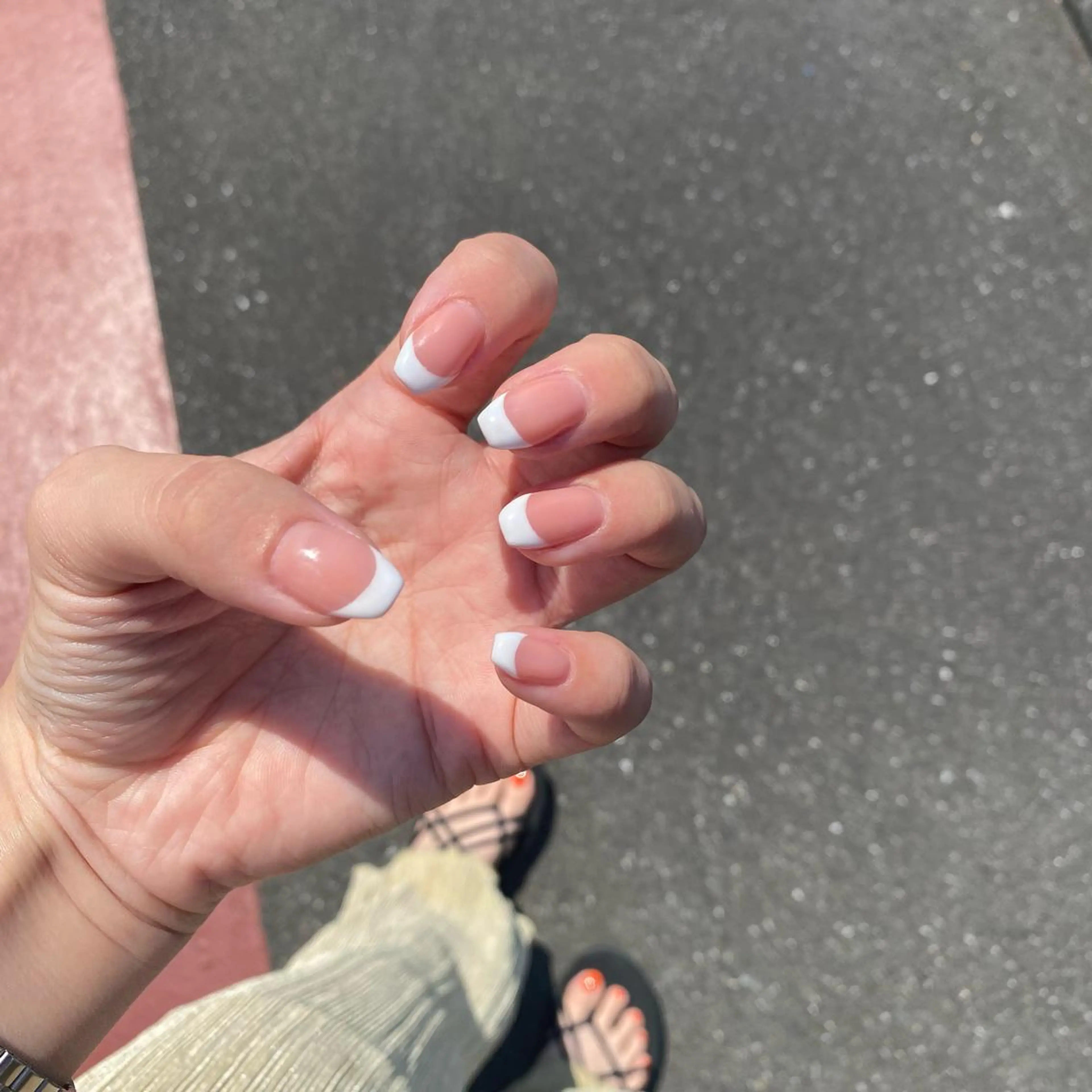 french nail ((オフ込み))の写真
