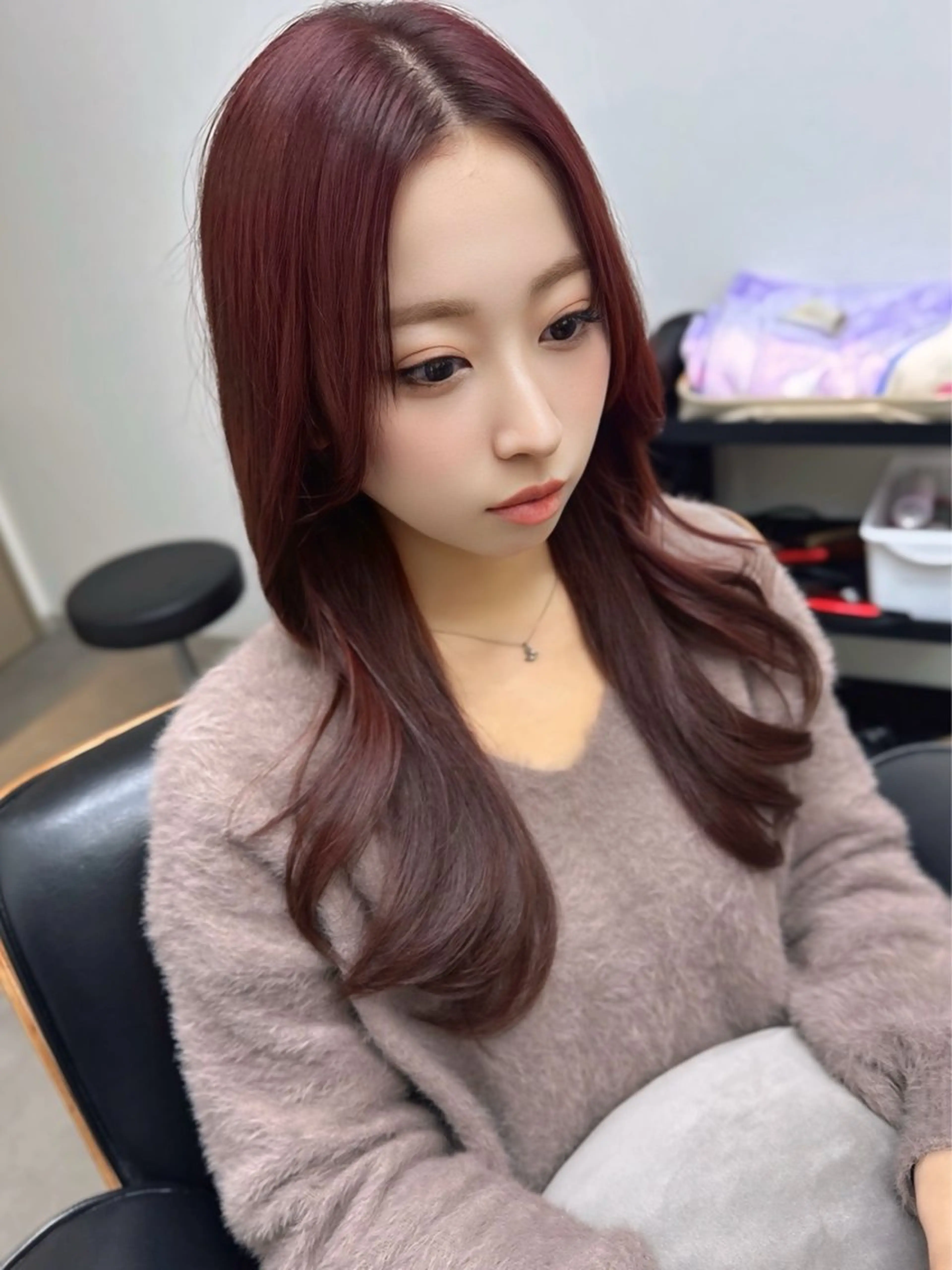 ロング カラー アディクシーカラー イルミナカラー クオルシアカラー 髪質改善 韓国風ヘア カット ヘアカラー トリートメント The Apartment of Solon 船橋 2nd所属・高橋潤⚜️縮毛矯正 /NEO髪質改善のヘアスタイル