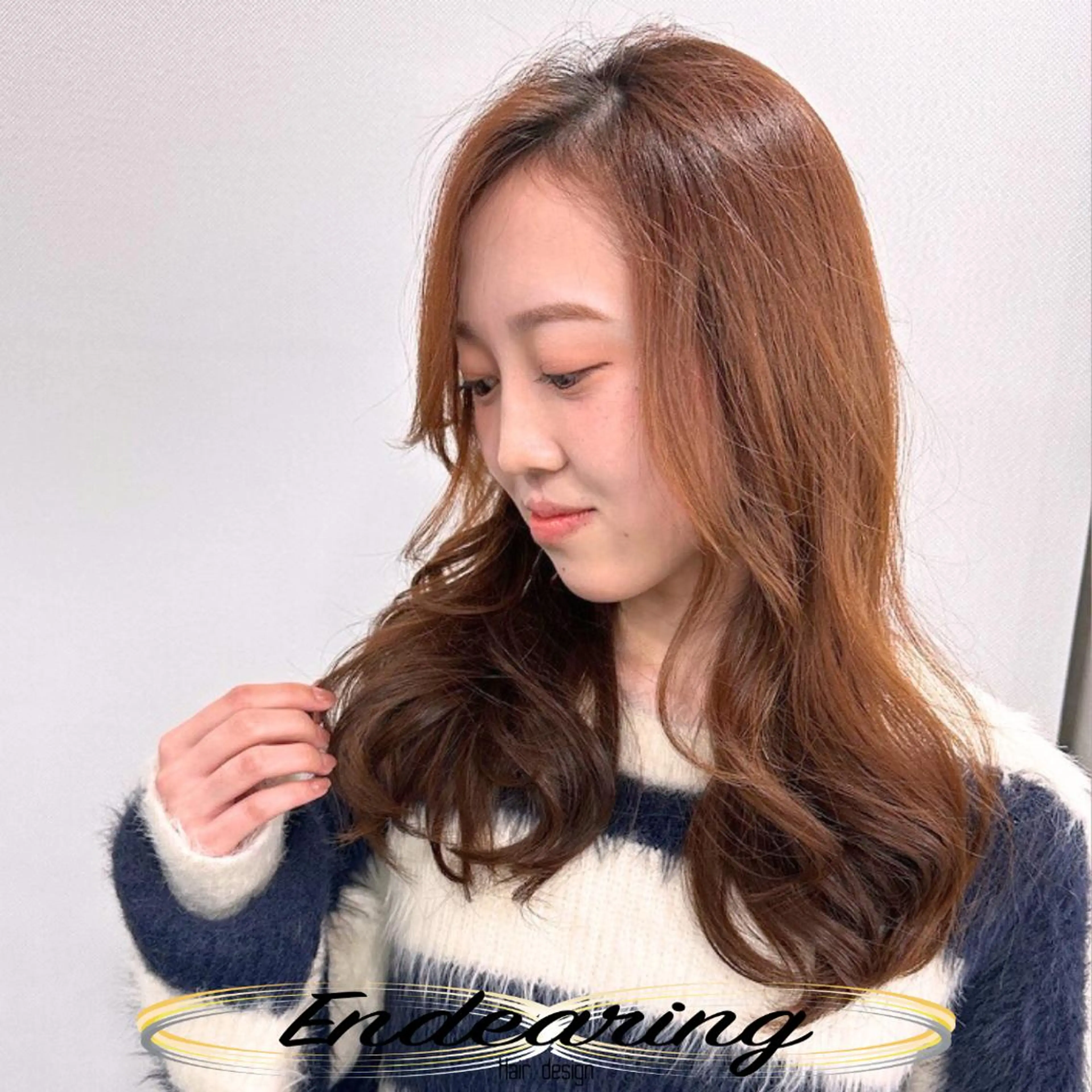 カラー ブラウンカラー 透明感カラー オレンジ オレンジブラウン カット ヘアカラー Endearing 銀座/レイヤーカットのヘアスタイル