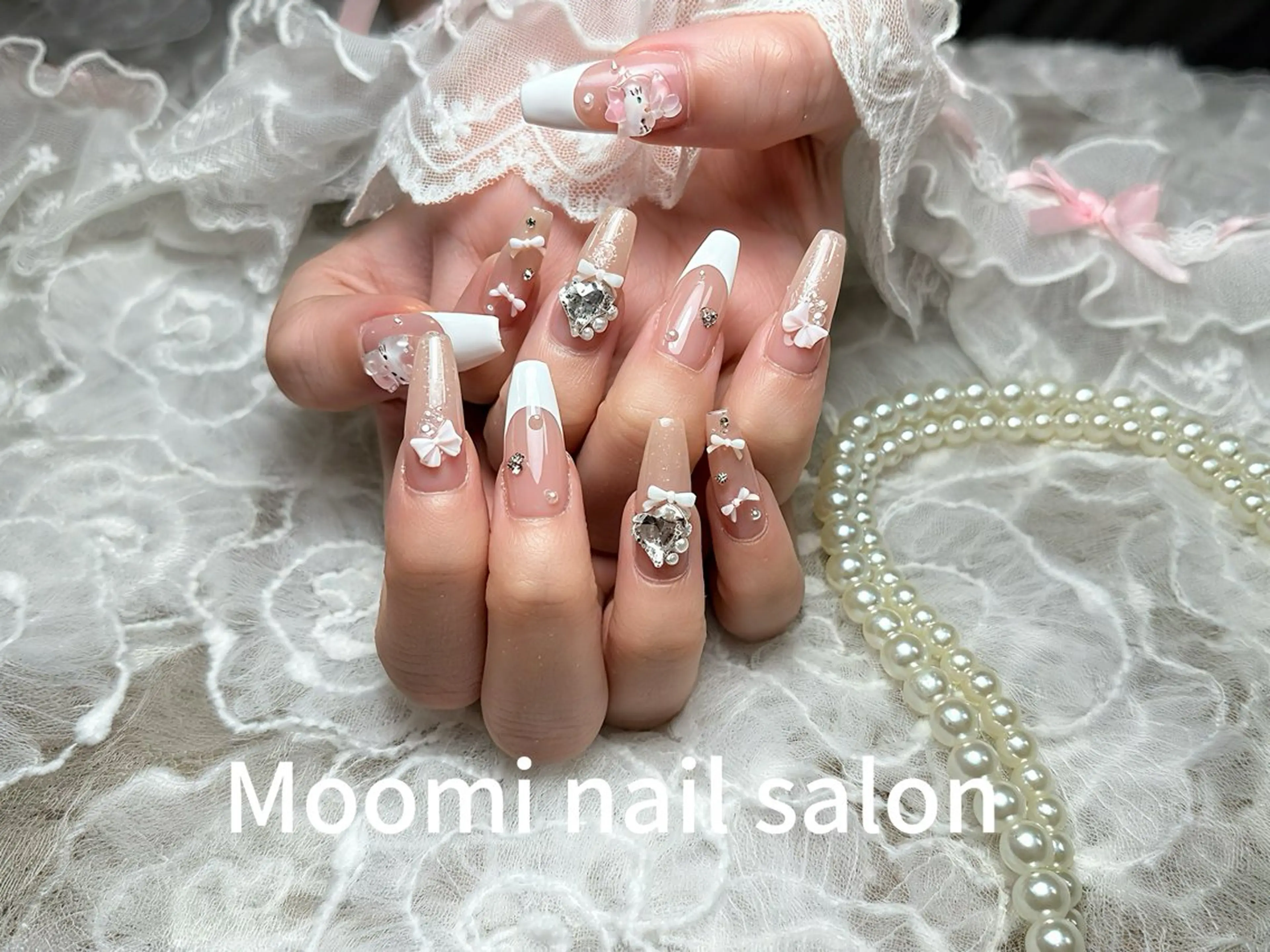 ロング ハンドネイル Moomi あずりのネイルデザイン