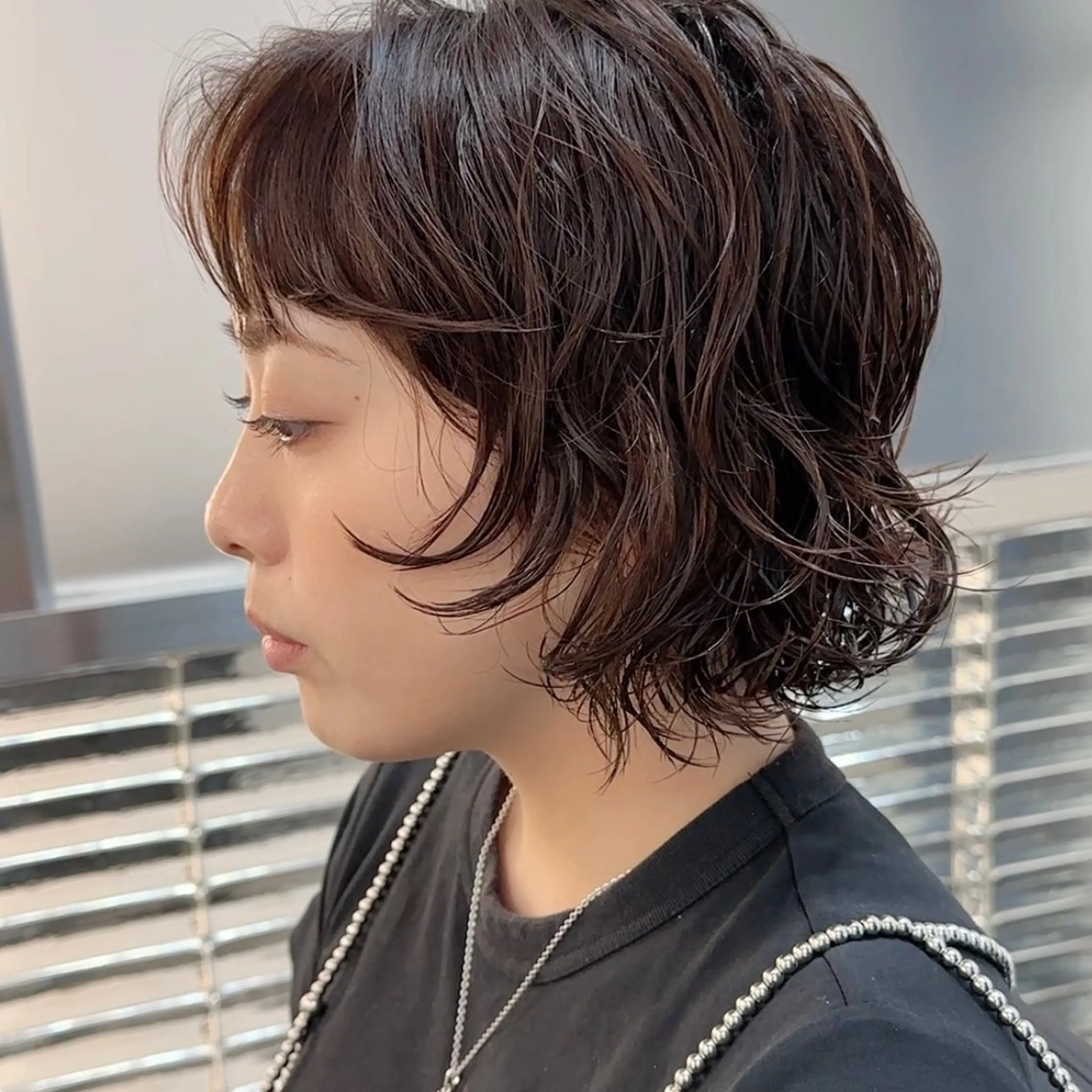 ショート パーマ 似合わせカット FBeauty 青山店所属・透明感カラー& 外国人風パーマのヘアスタイル