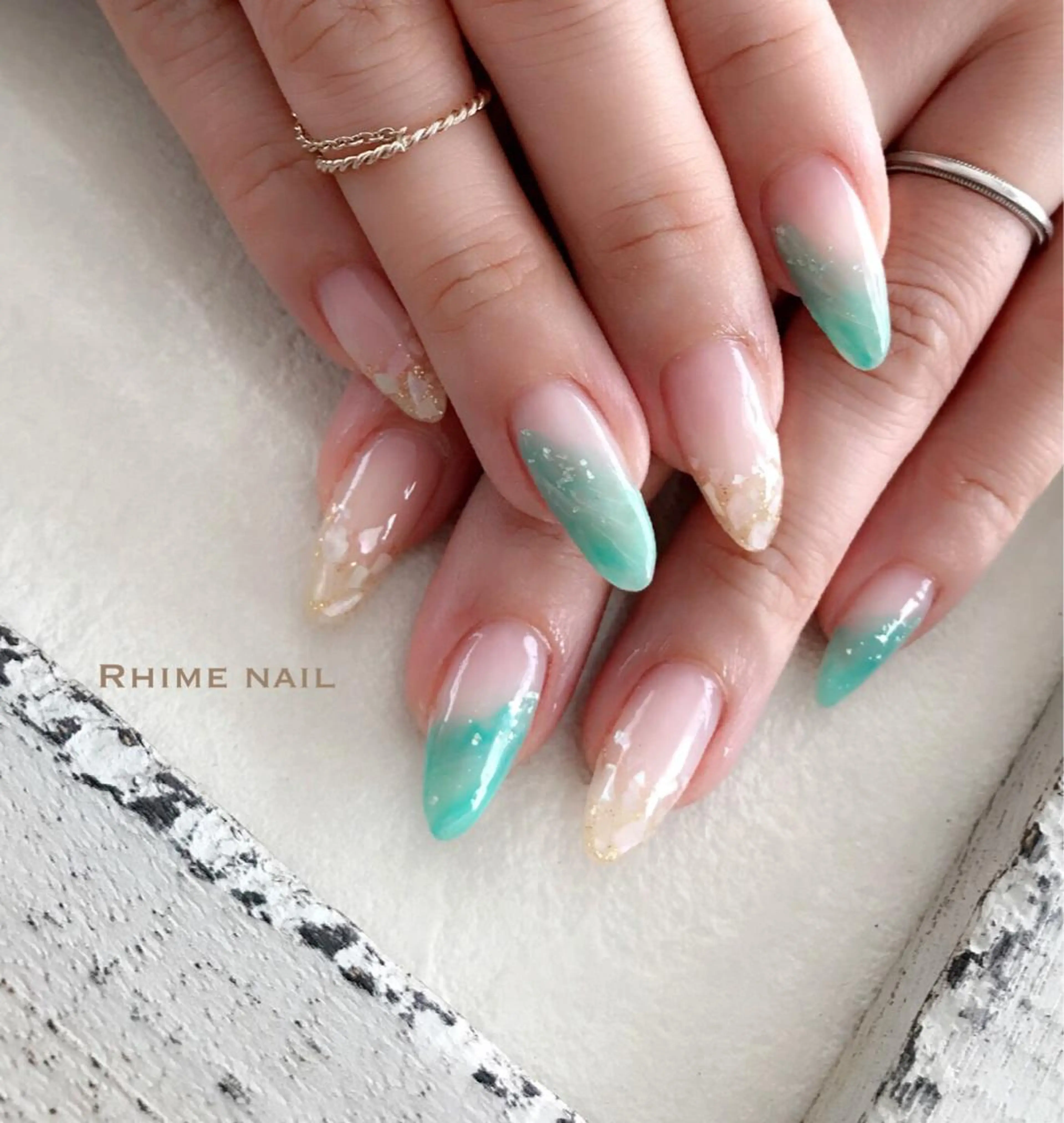 ネイル アートネイル ジェルネイル 大理石ネイル(マーブル) ニュアンスネイル オフィスネイル Rhime nail所属・Rhime nail ライムネイルのネイルデザイン