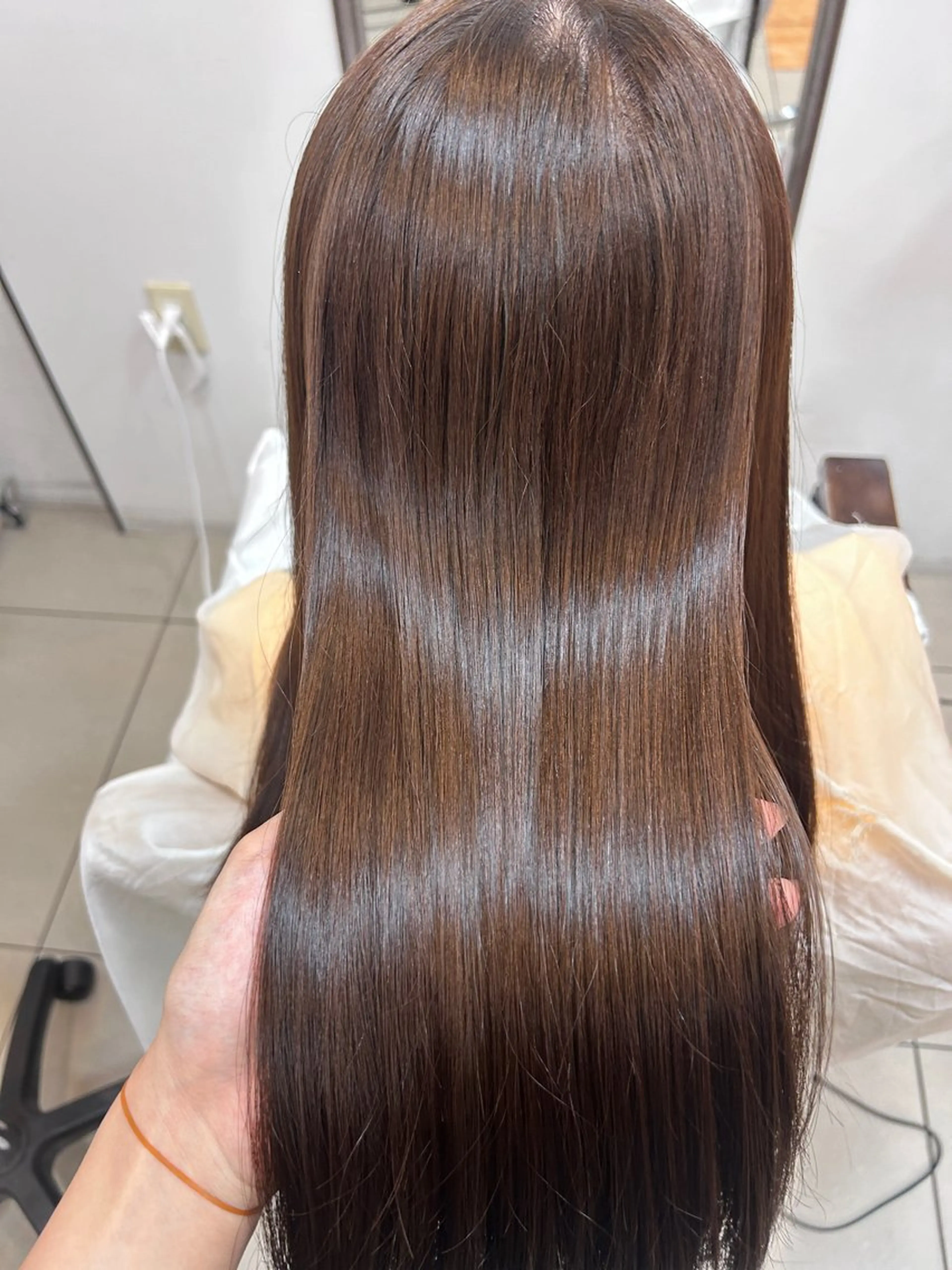 ロング 髪質改善 ヘアカラー トリートメント 阪田 真奈未のヘアスタイル