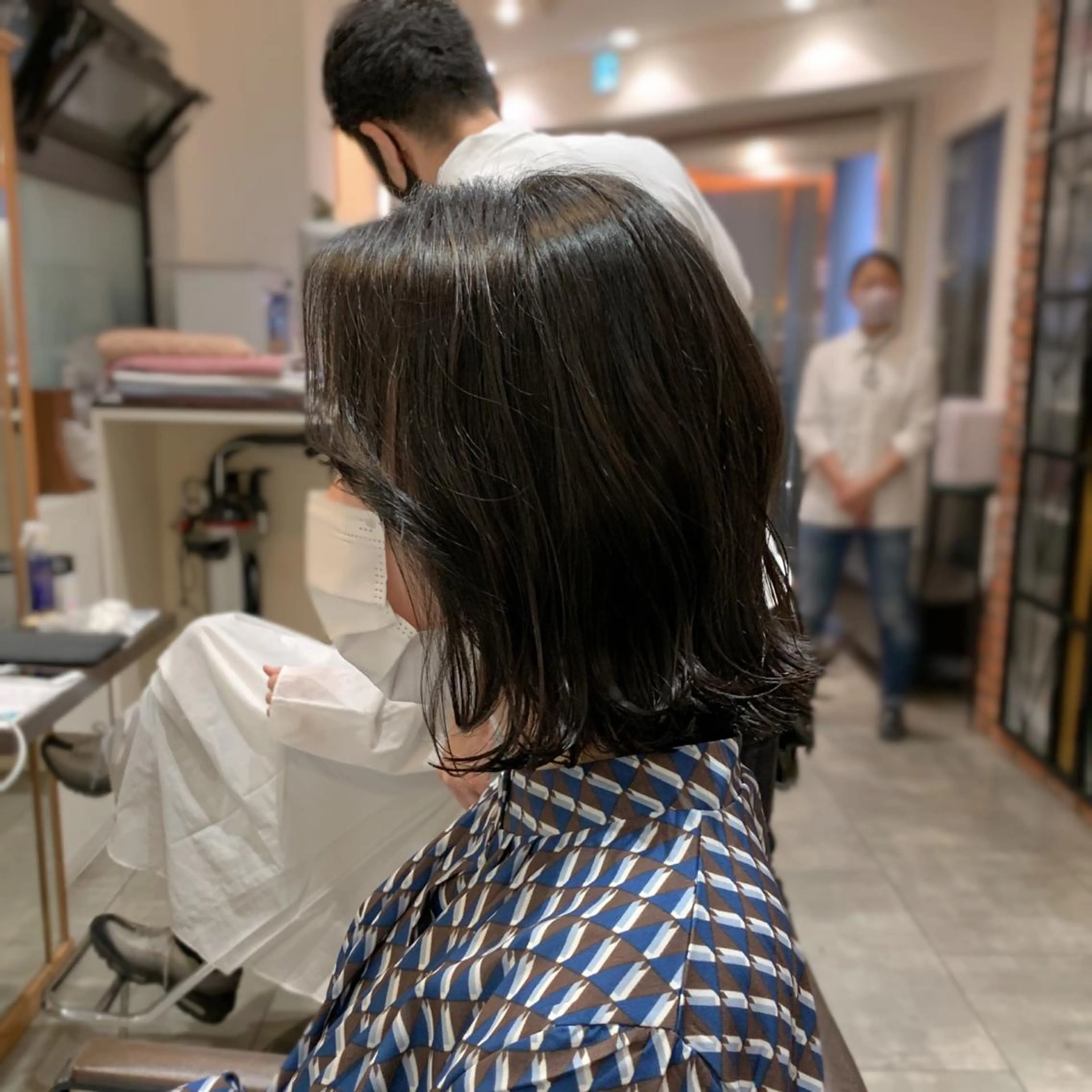 ミディアム カラー カット ヘアカラー トリートメント 中村 研介のヘアスタイル