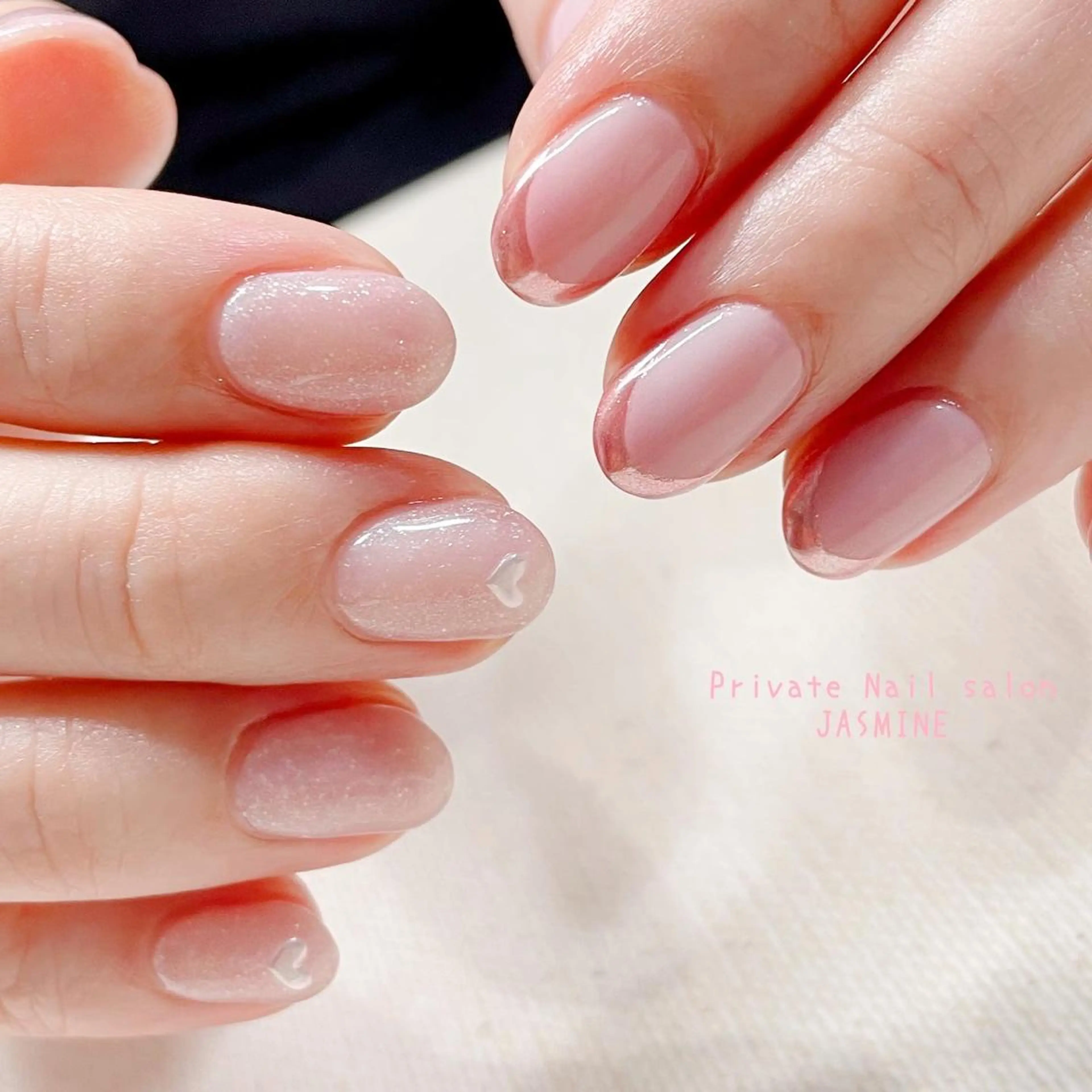 ネイル フレンチネイル ミラーネイル シンプルネイル Nail salon JASMINEのネイルデザイン
