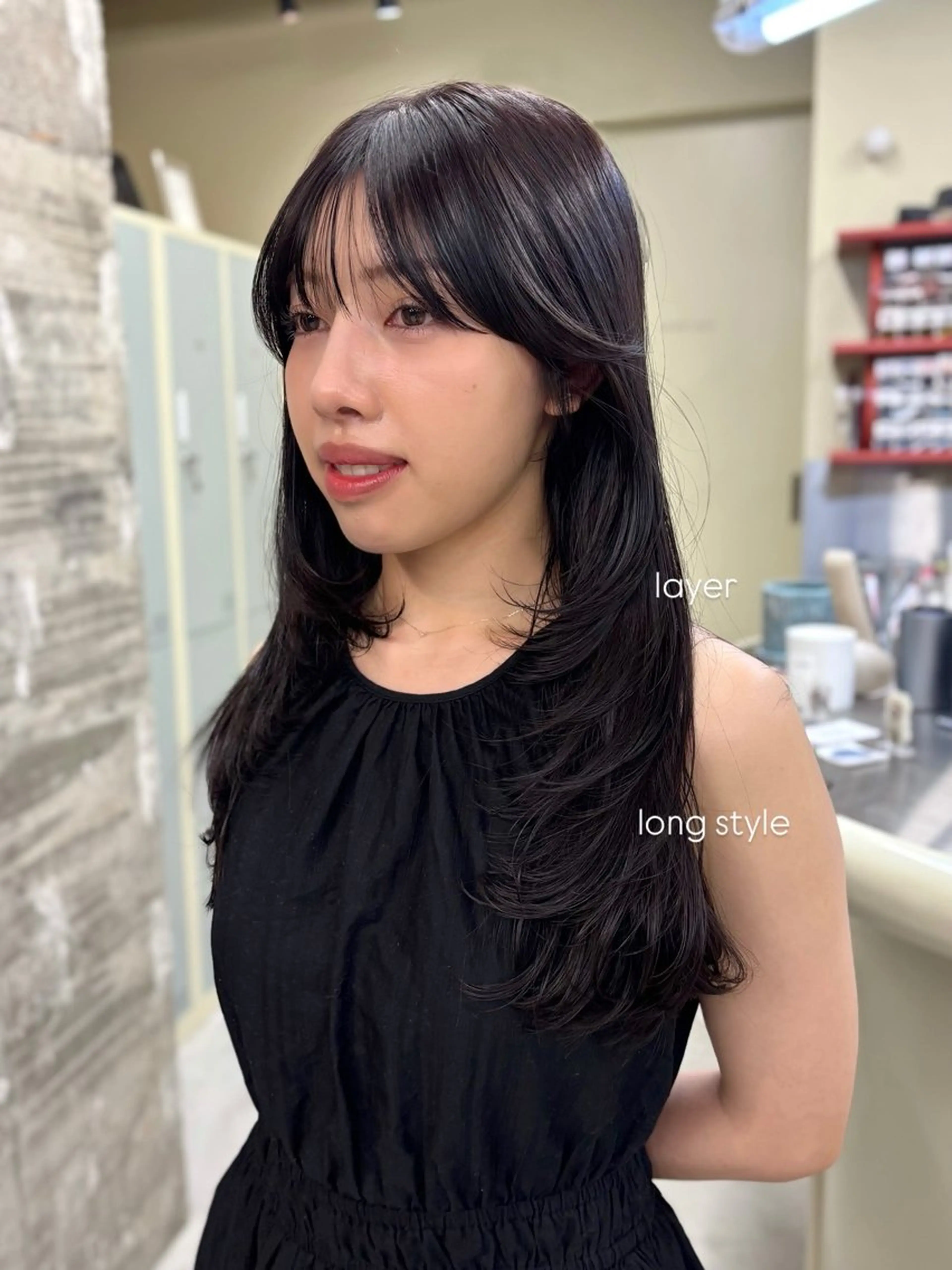 ロング カラー ブラウンカラー ナチュラルブラウン ハイレイヤー レイヤーカット ロング カット ヘアカラー BELLA/天王寺/ 似合わせ/木浦心のヘアスタイル