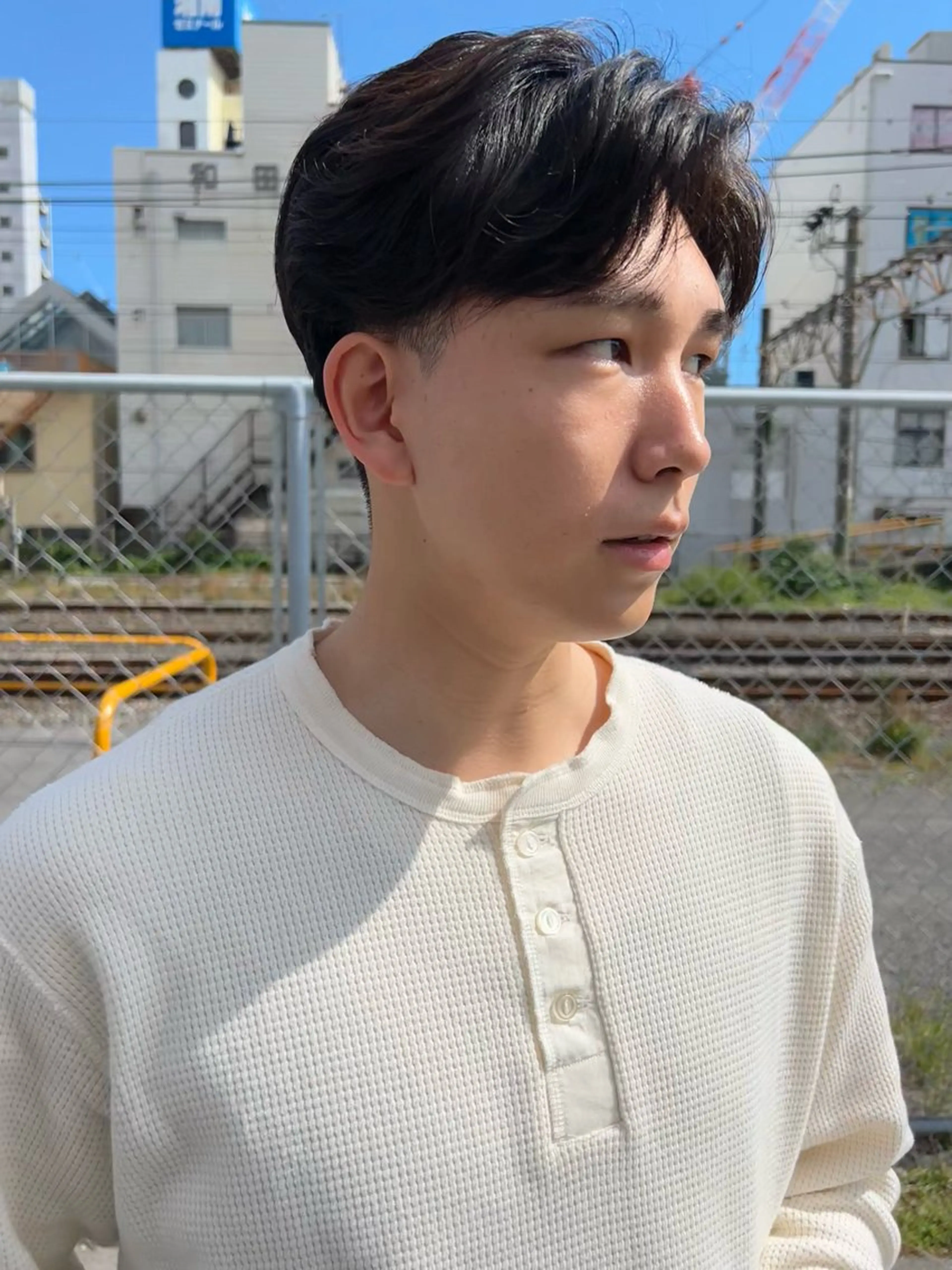 ショート パーマ メンズ メンズパーマ ニュアンスパーマ カット パーマ メンズパーマの達人 /タカシマダイスケのヘアスタイル