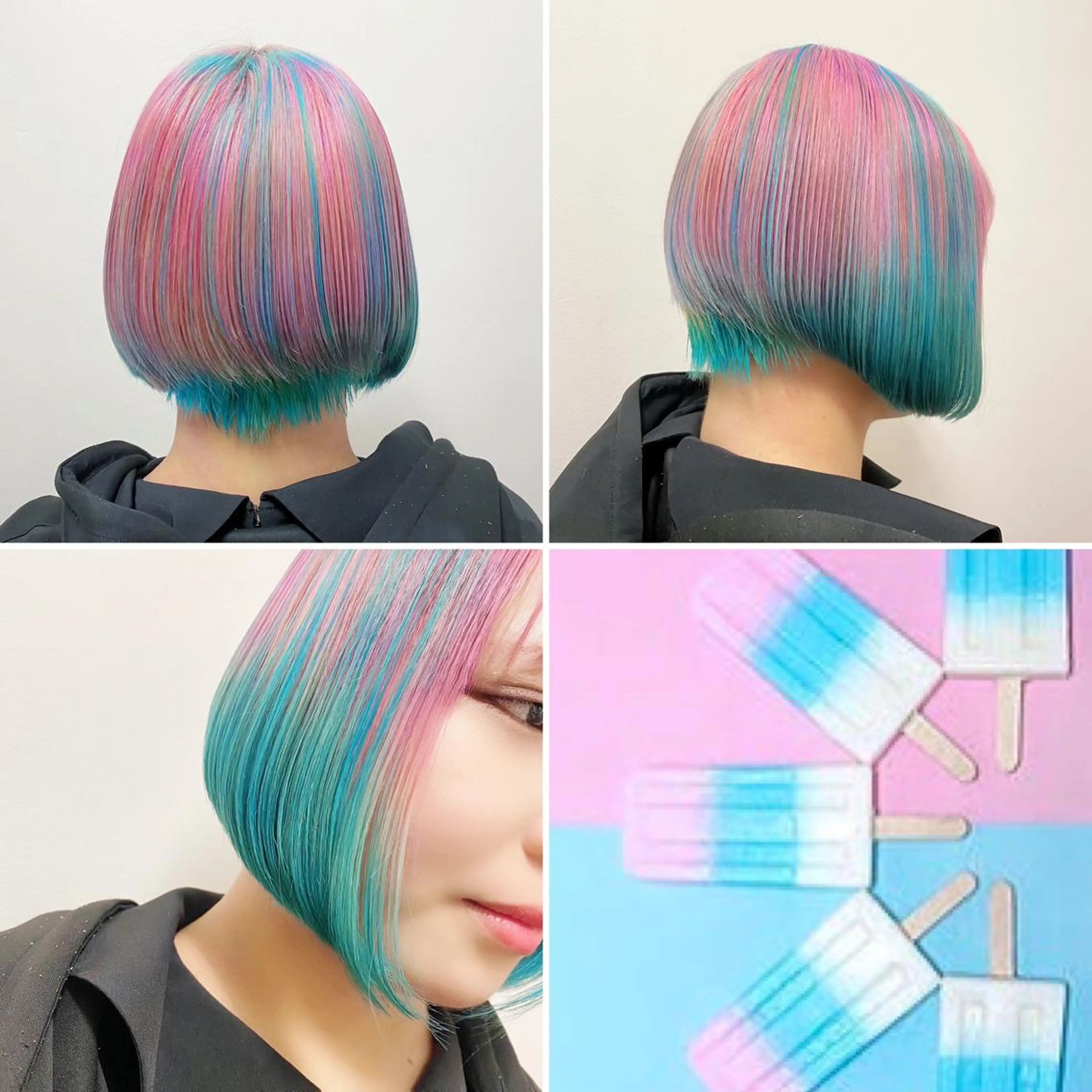 ショート カラー ヘアカラー トリートメント "PEPPU "所属・派手髪、ハイトーン ショートヘアShinのヘアスタイル