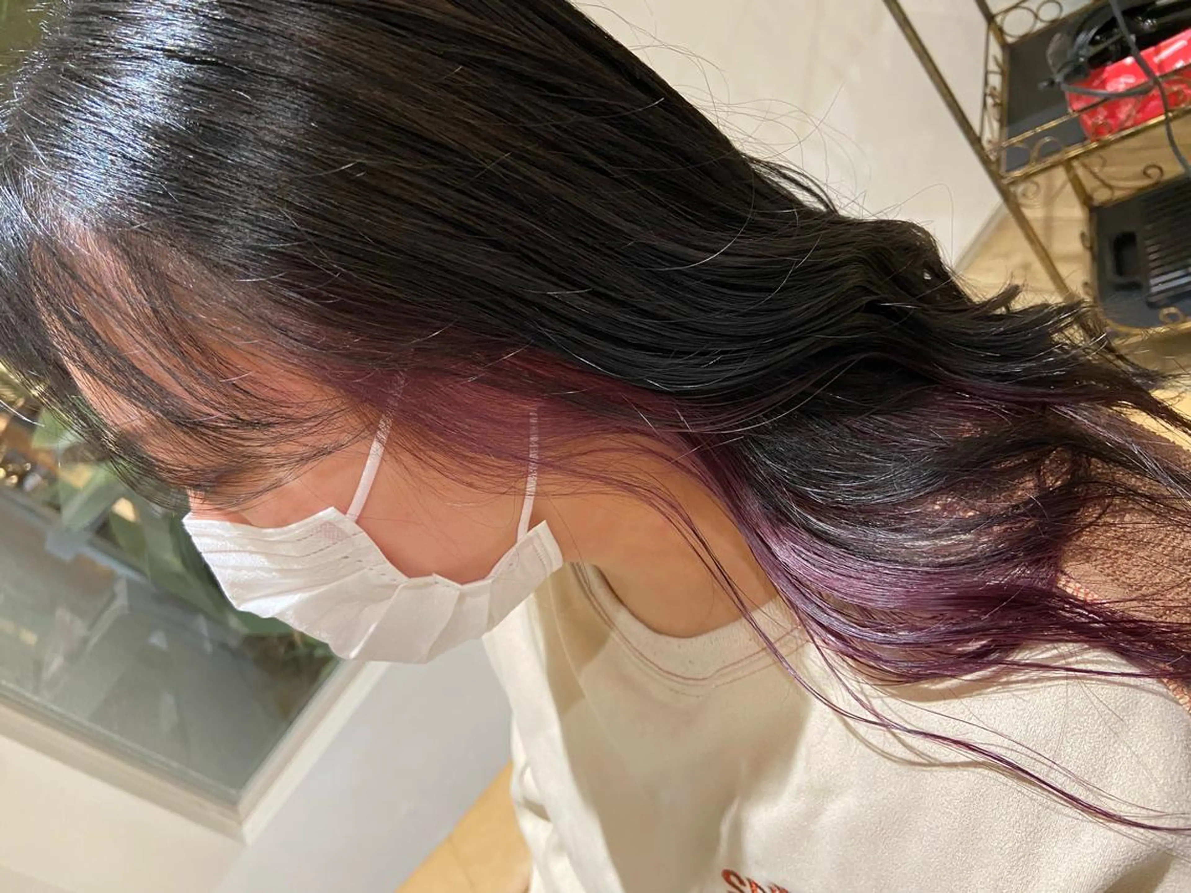 セミロング カラー パーマ ヘアアレンジ 桑原 りゆのヘアスタイル