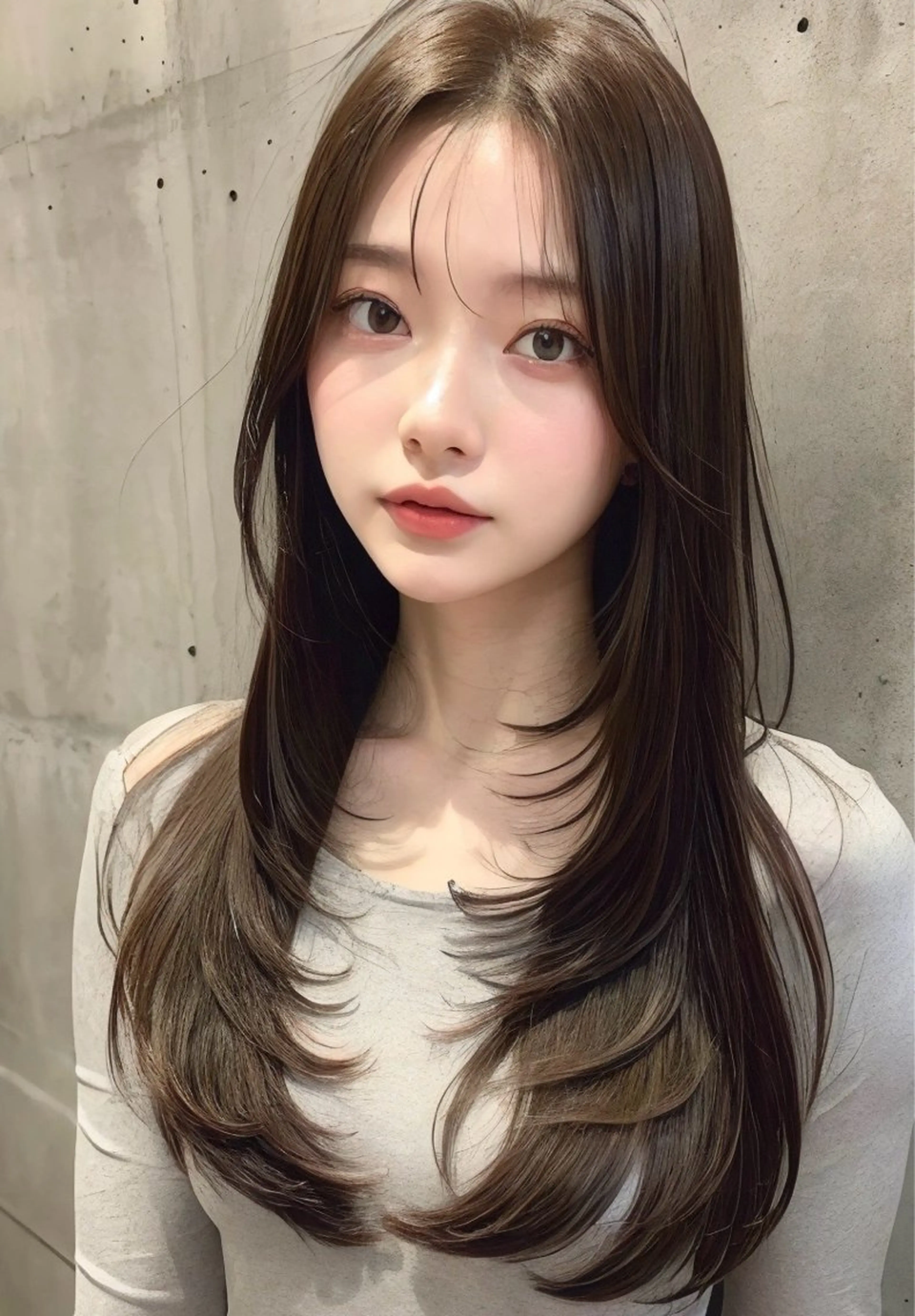 ロング カラー ヘアアレンジ リベルテ所属・♦️髪質改善韓国レイ ヤー♦️副店長のヘアスタイル