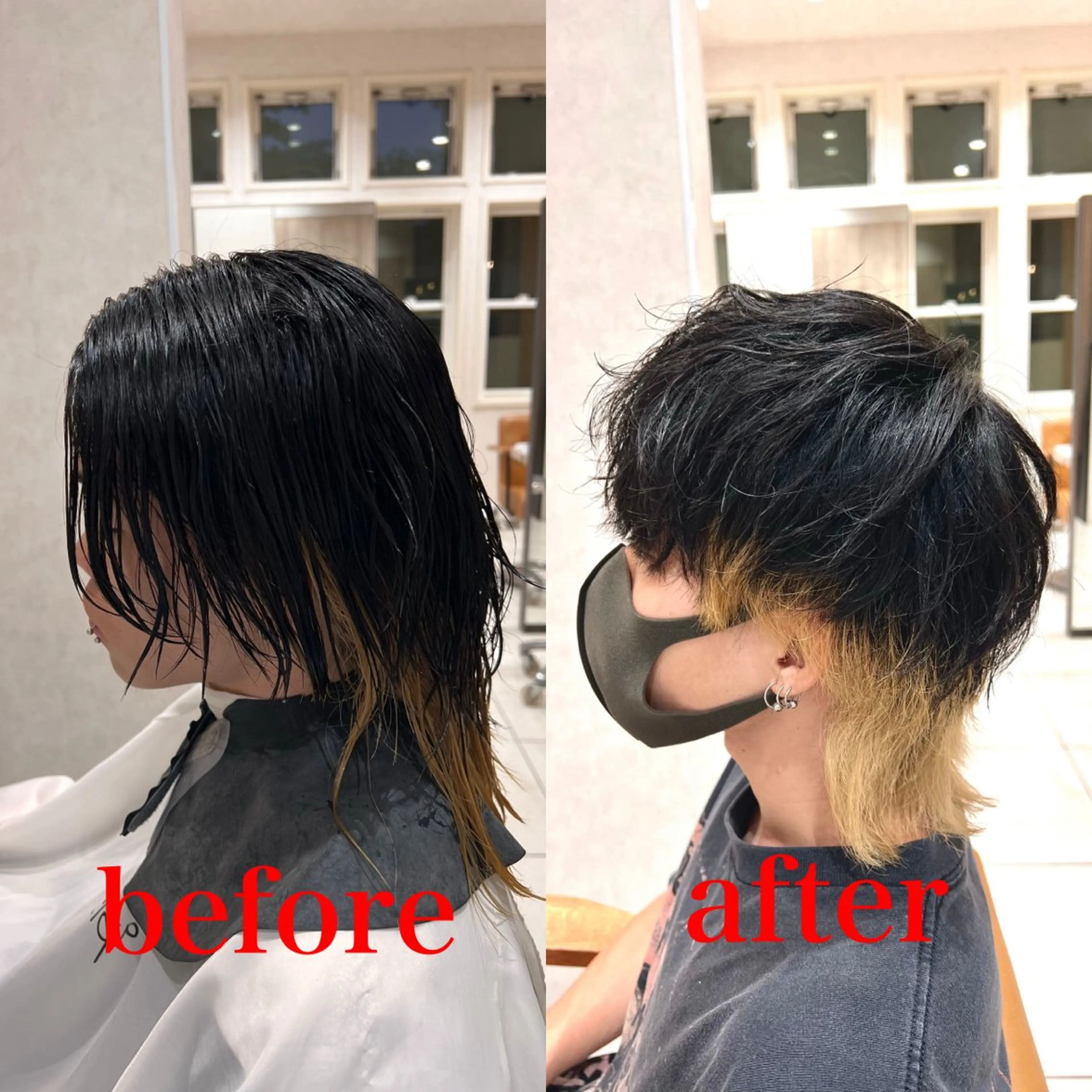 メンズ マッシュウルフ マッシュ メンズウルフカット ウルフカット レディースショート/ メンズパーマ/足立のヘアスタイル