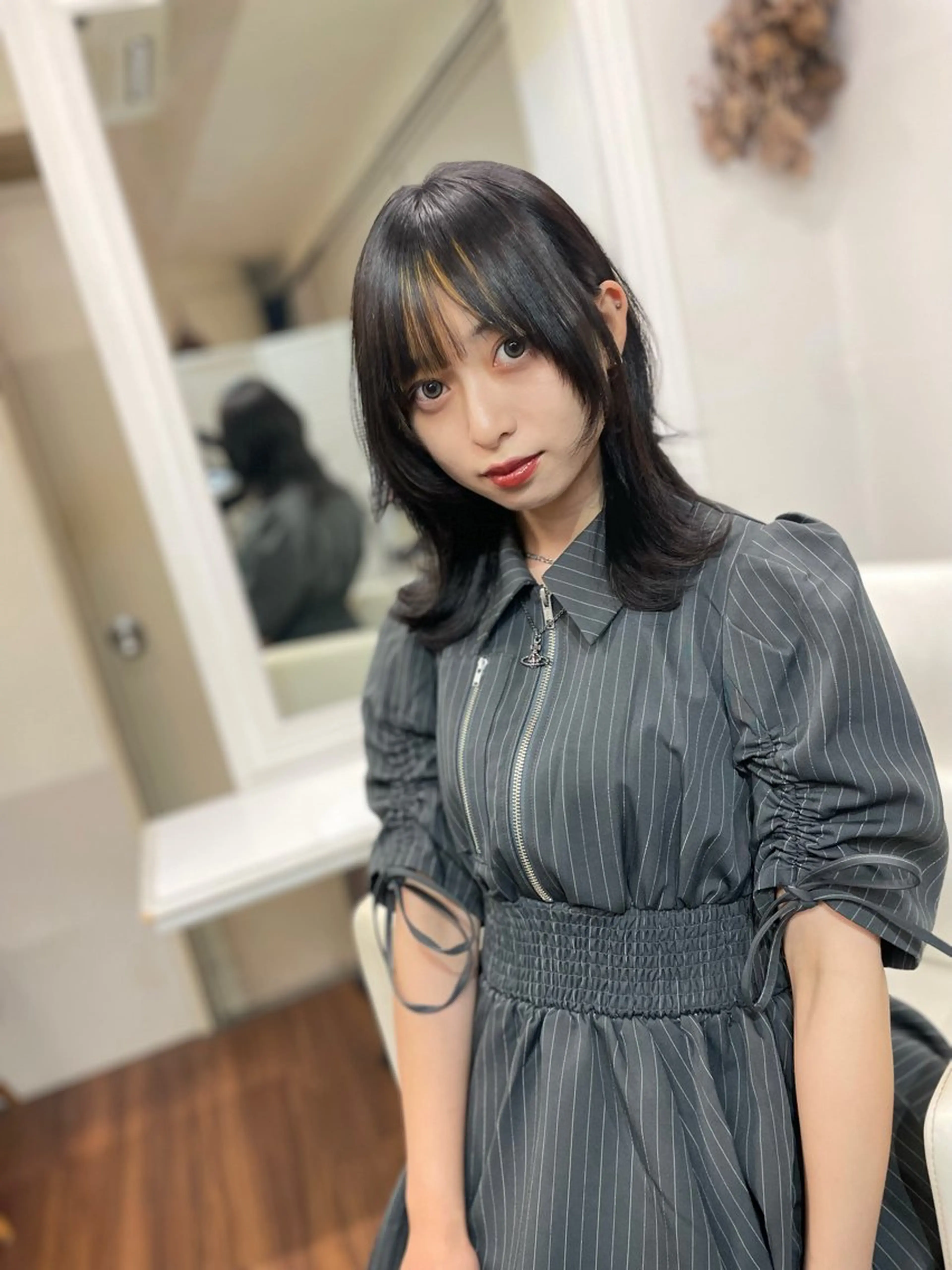 ミディアム カラー 韓国風ヘア ウルフカット カット ヘアカラー トリートメント TMJ所属・バズる韓国ヘア 🇰🇷溝邊　拓麿のヘアスタイル