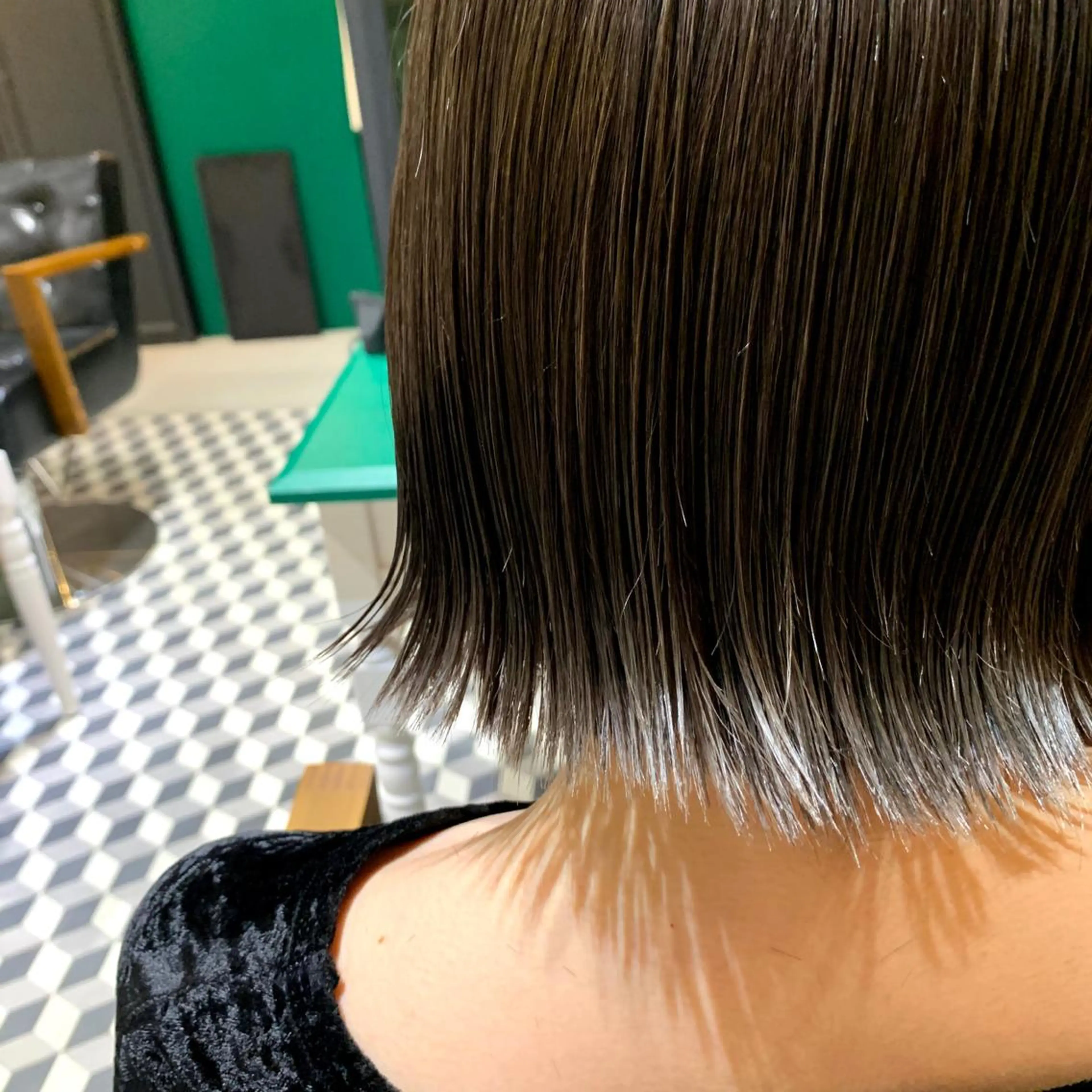 ショート カラー 透明感カラー グレージュ シルバー シルバーグレージュ ヘアカラー 縮毛矯正 トリートメント "小顔カット" Fuko.のヘアスタイル
