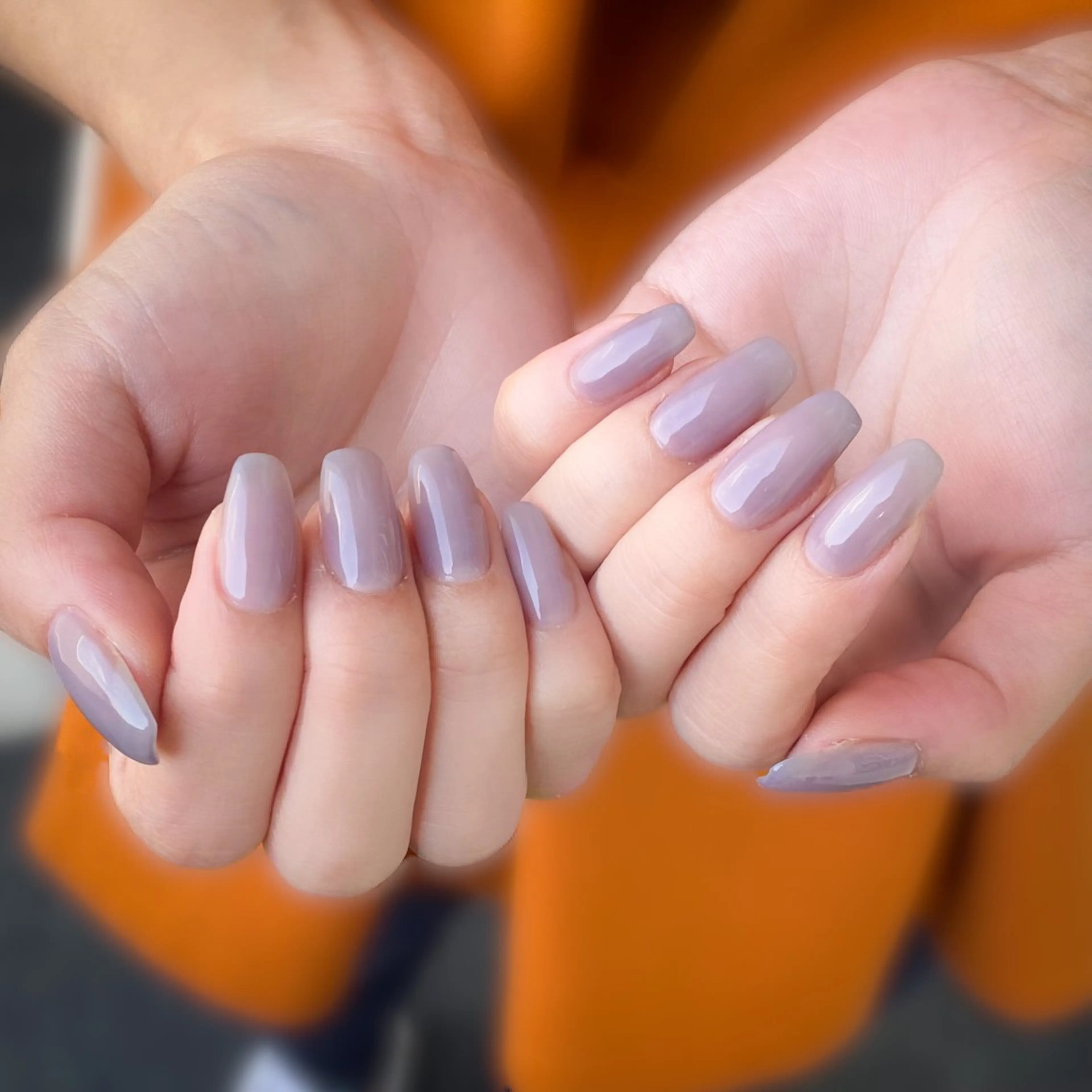 ネイル ブルー ワンカラーネイル ピンク パープル シンプルネイル ハンドネイル &.nail/ ニュアンス/持込み可のネイルデザイン