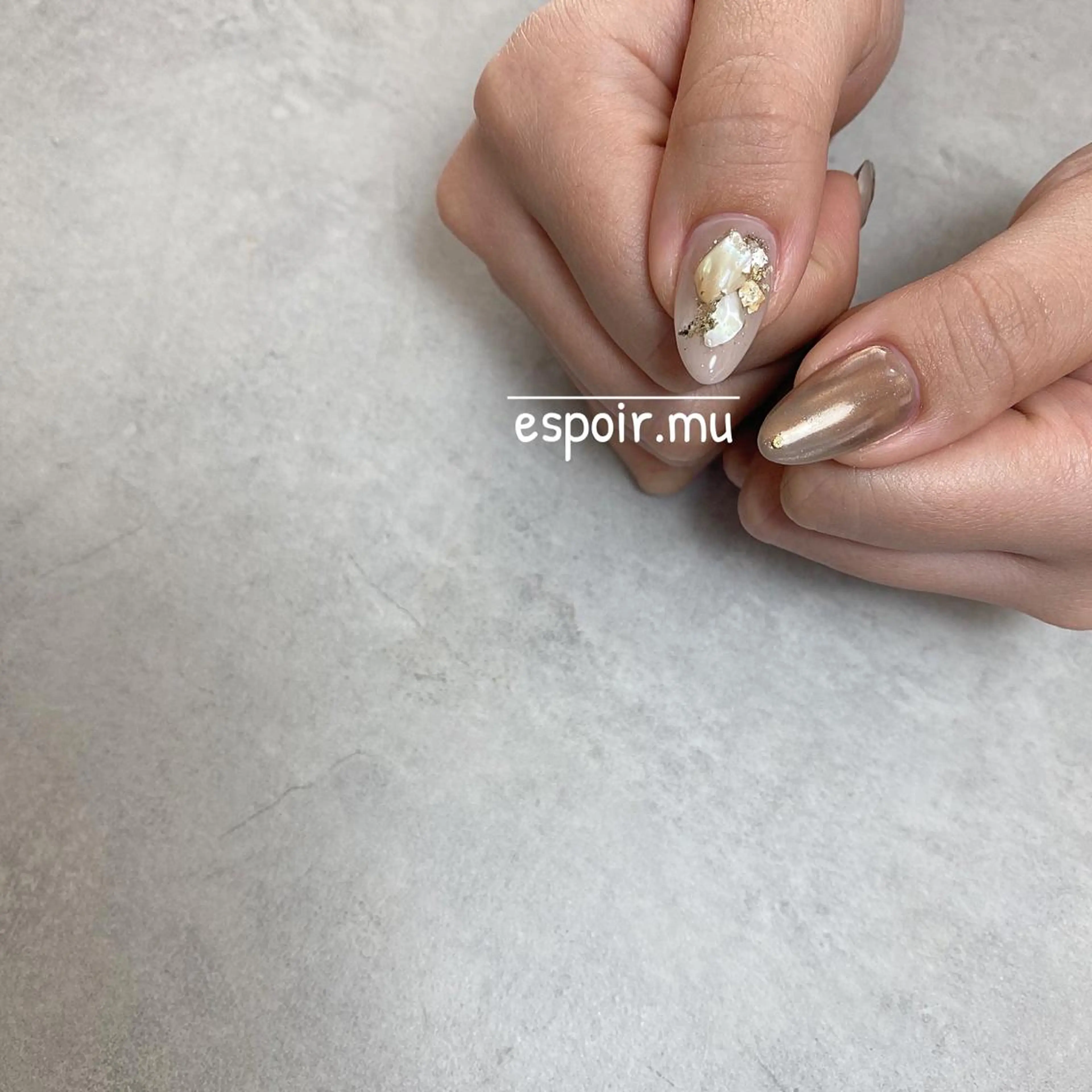 ロング ネイル espoir. muのネイルデザイン