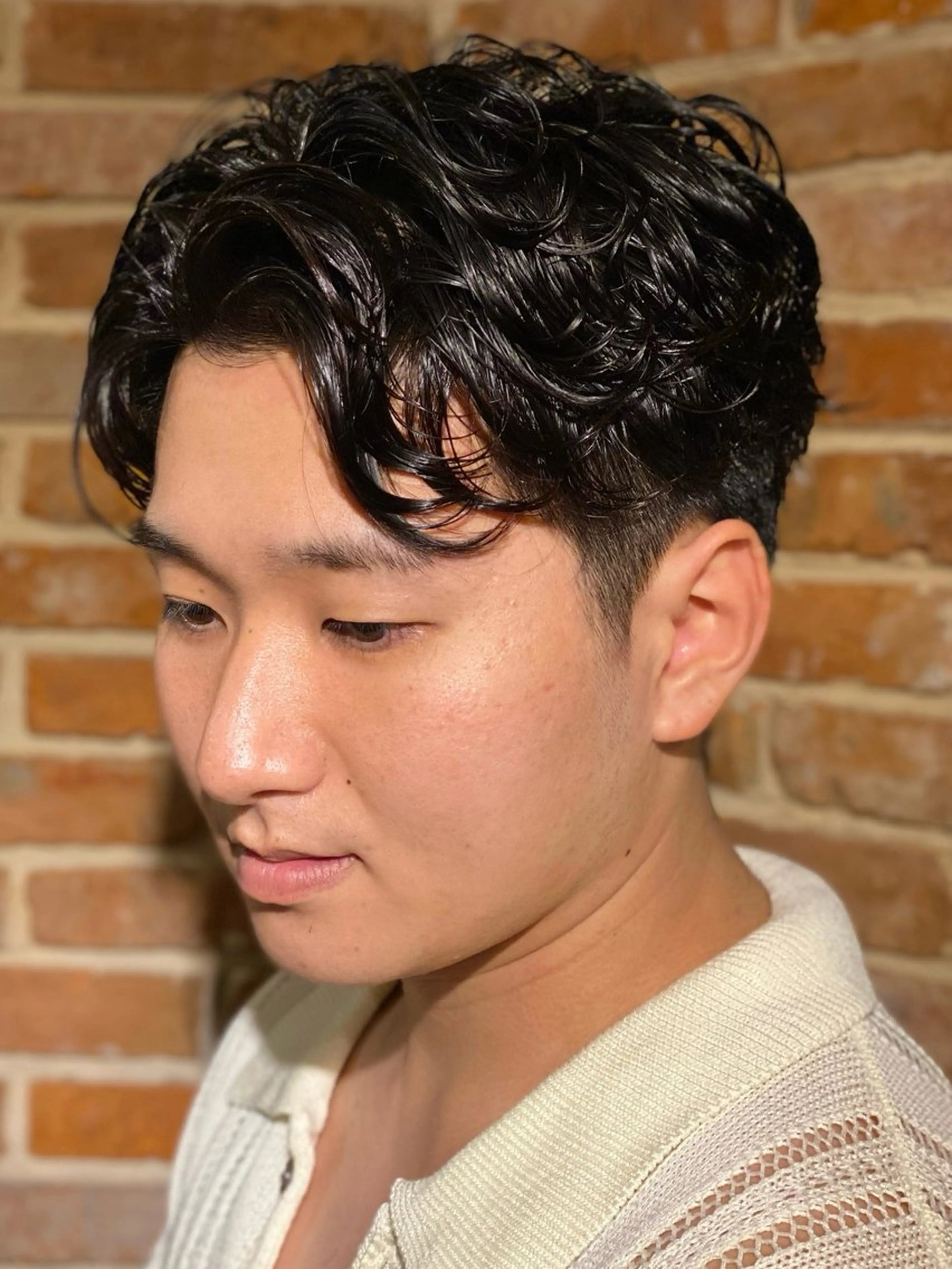 ミディアム パーマ vivre25所属・メンズ特化理容室 vivre25 石田のヘアスタイル