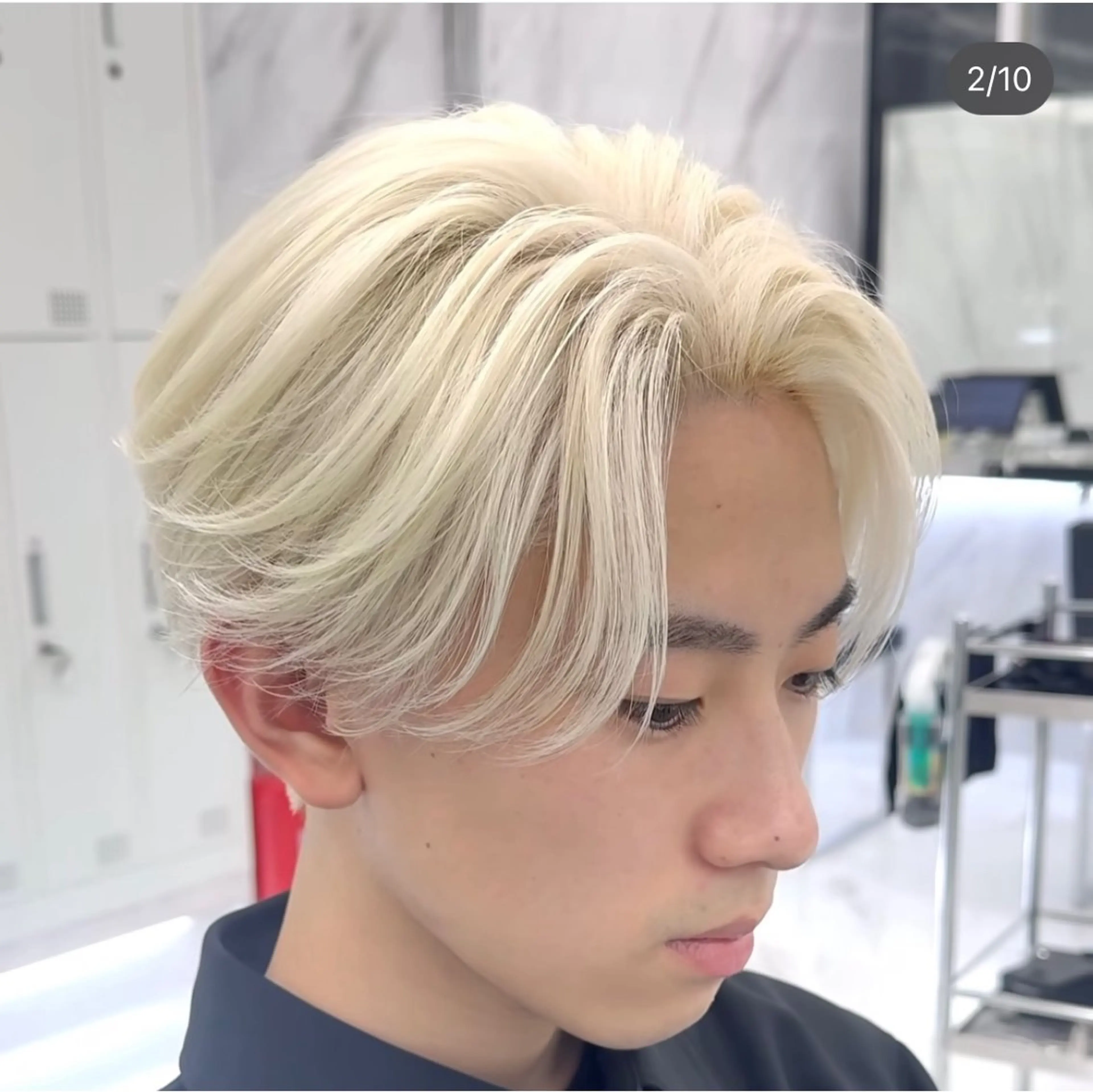 ミディアム ヘアカラー トリートメント ヘアセット ⭐️メンズ特化⭐️ パーマ カラーのヘアスタイル