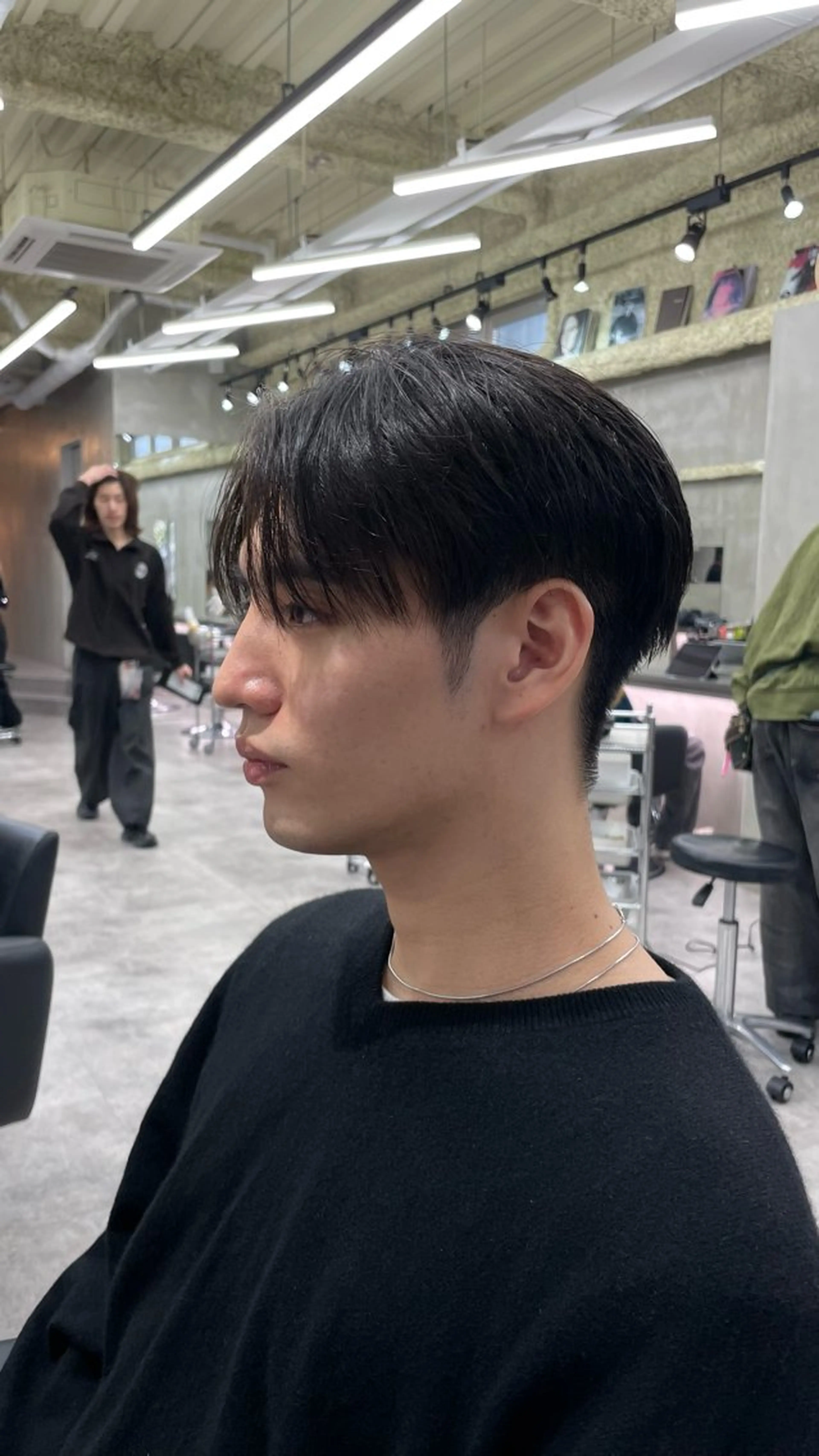 メンズ センターパート メンズパーマ カット the path Seiyaのヘアスタイル