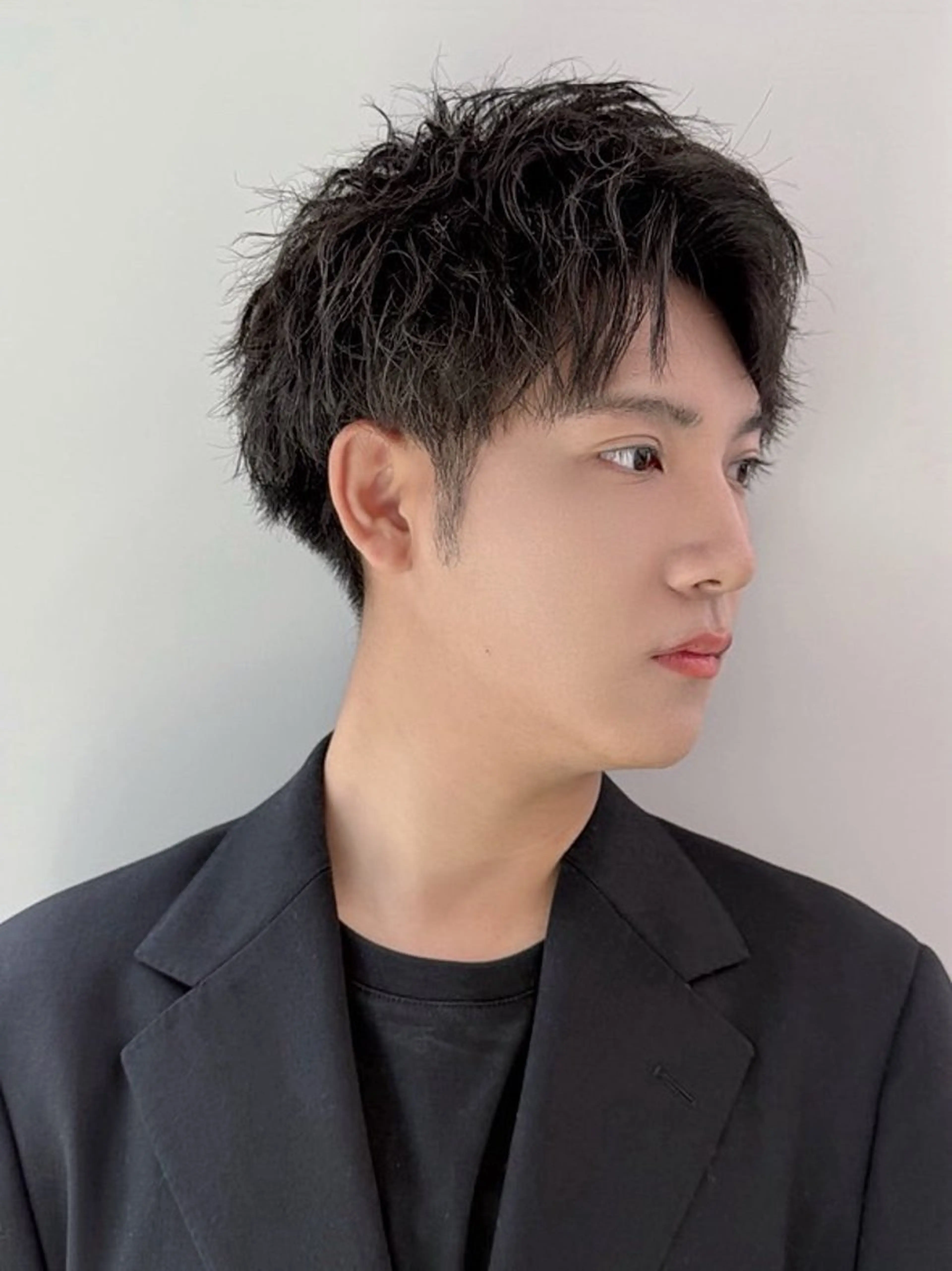 ショート パーマ メンズ アップバング 坂本響 メンズカット/パーマのヘアスタイル