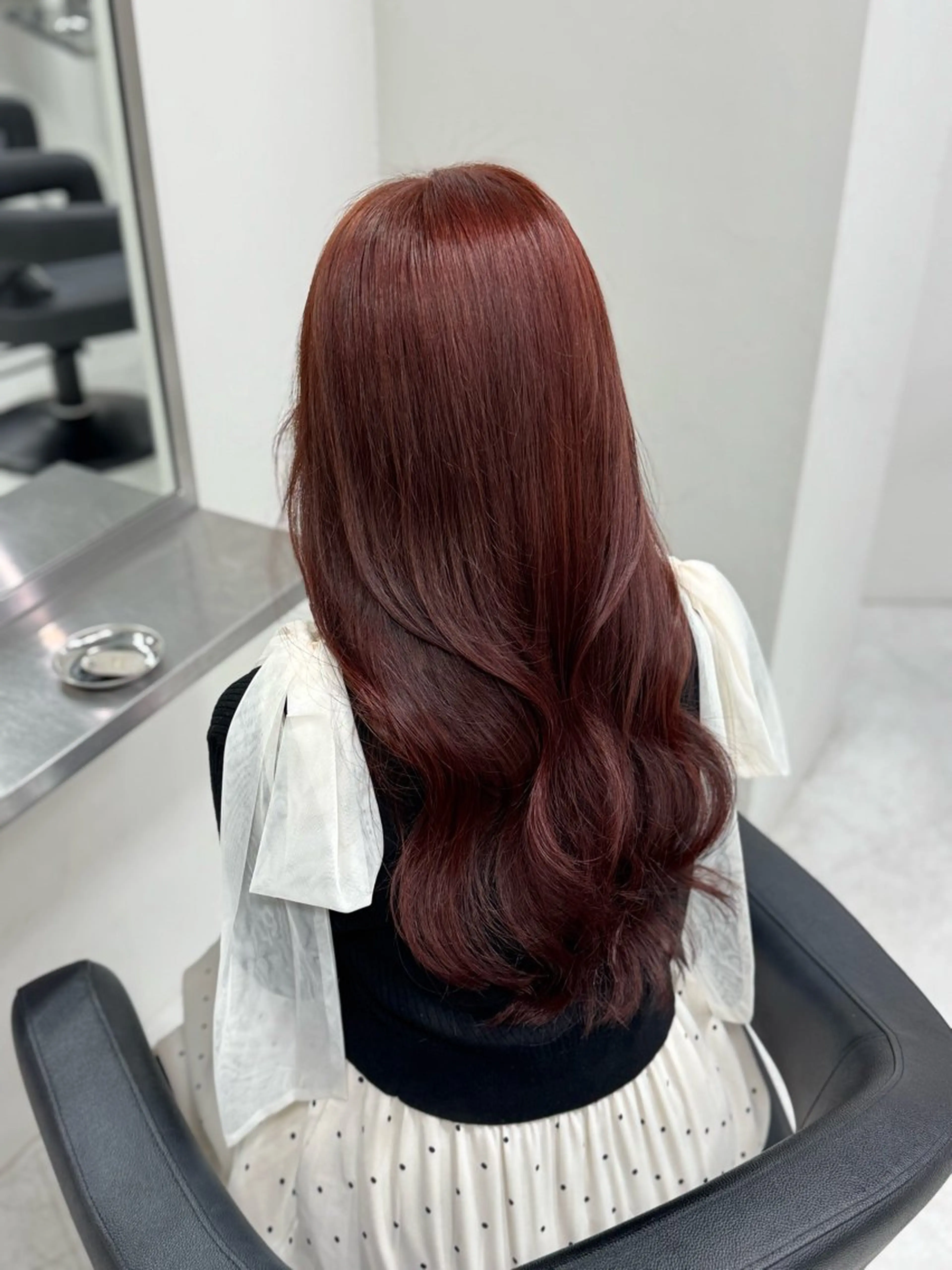 ロング カラー オレンジ ピンクカラー ヘアカラー Beleza scelto所属・原宿/ハイトーン/ みずは🎀のヘアスタイル