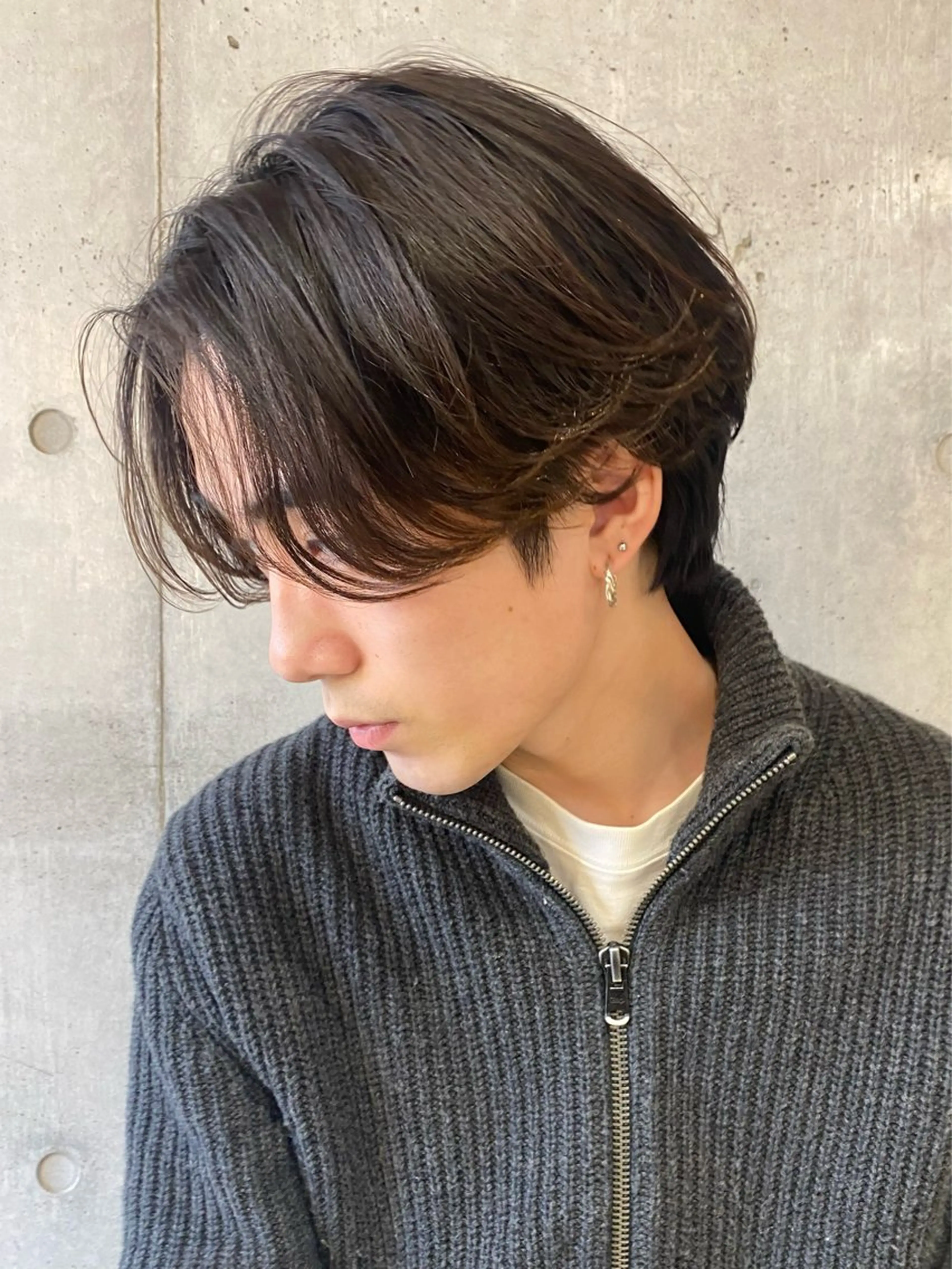 パーマ メンズ センターパート メンズパーマ カット パーマ 坂入朱美［メンズ特化 /似合わせ/モテ髪］のヘアスタイル