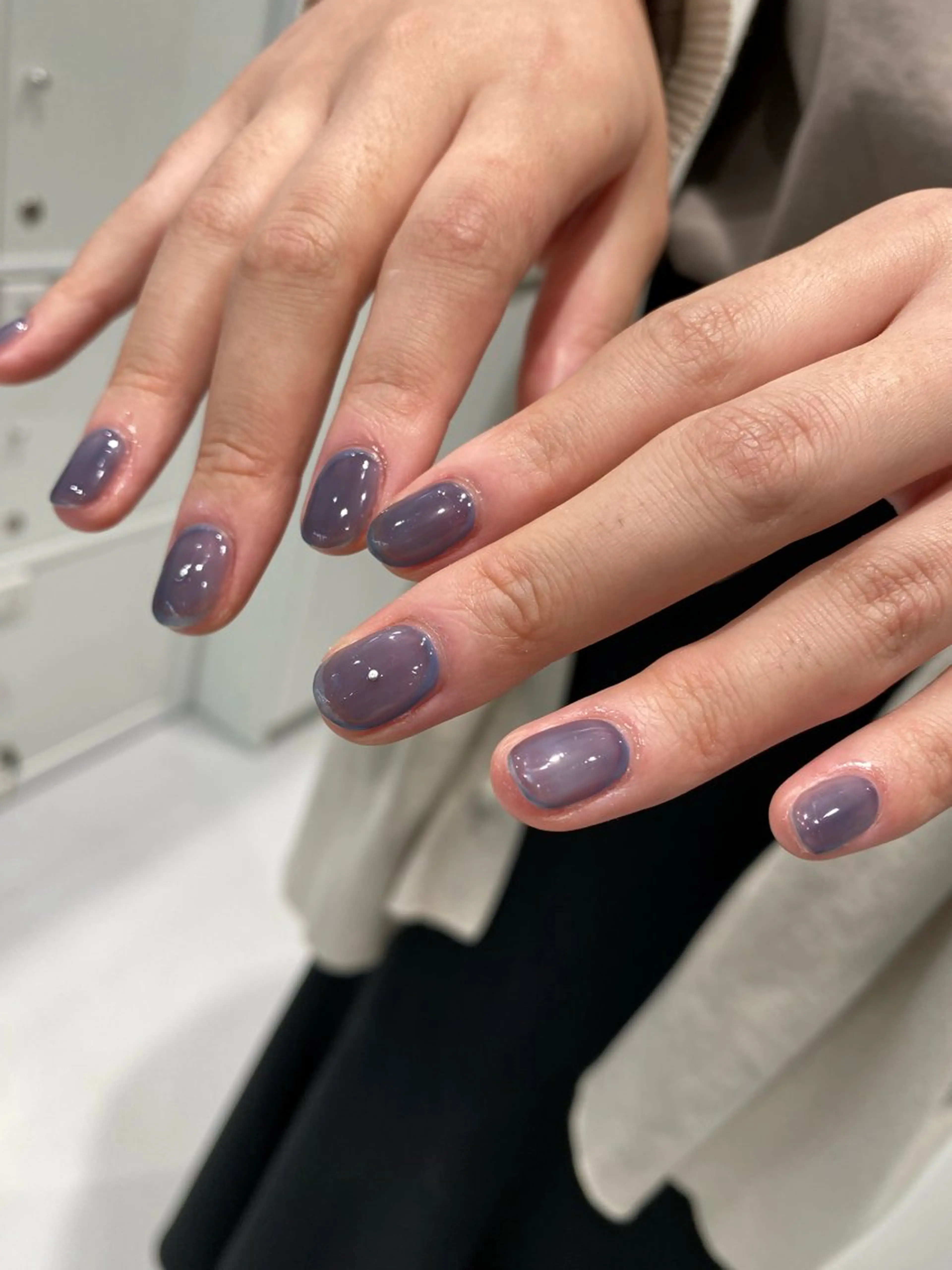 ネイル ジェルネイル マグネットネイル ニュアンスネイル ワンカラーネイル パラジェル ハンドネイル 草加ニュアンスネイル 🌚hersのネイルデザイン