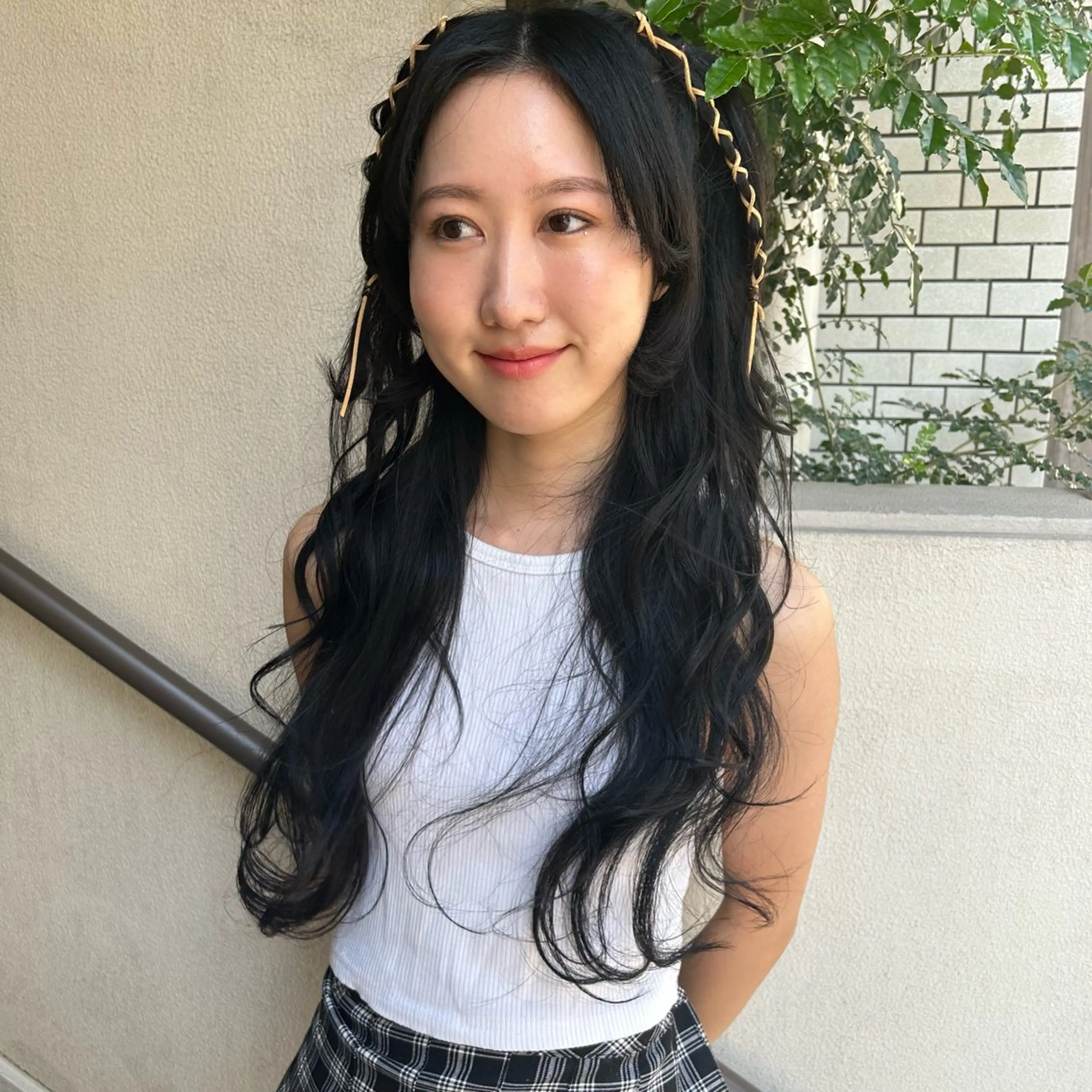 ロング ヘアアレンジ 韓国風ヘア ヘアセット 飯塚 沙衣のヘアスタイル