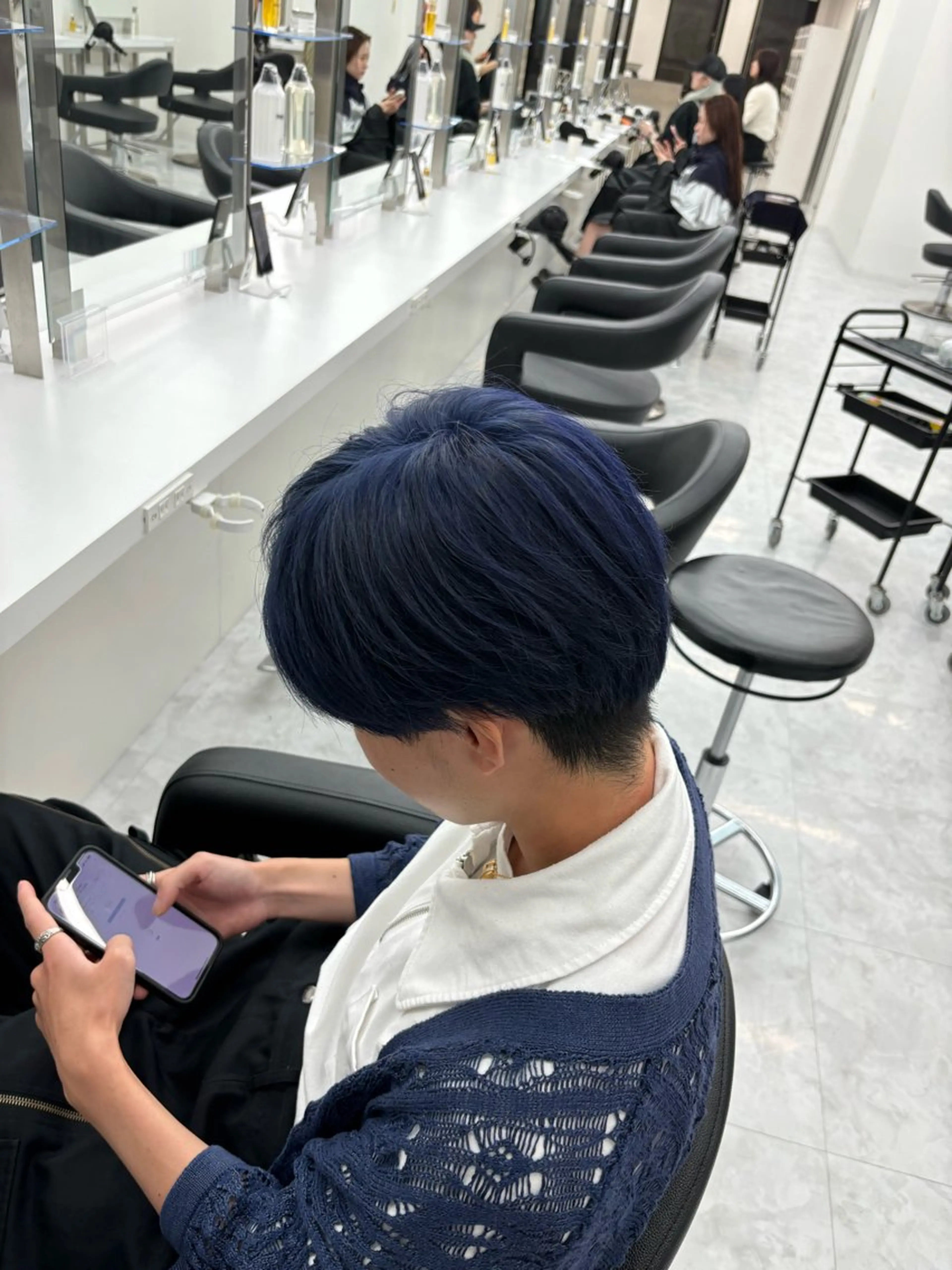 ショート カラー メンズ ヘアカラー ヘッドスパ ヘアセット 透明感ハイトーン☁️ 斗和🫧天神のヘアスタイル