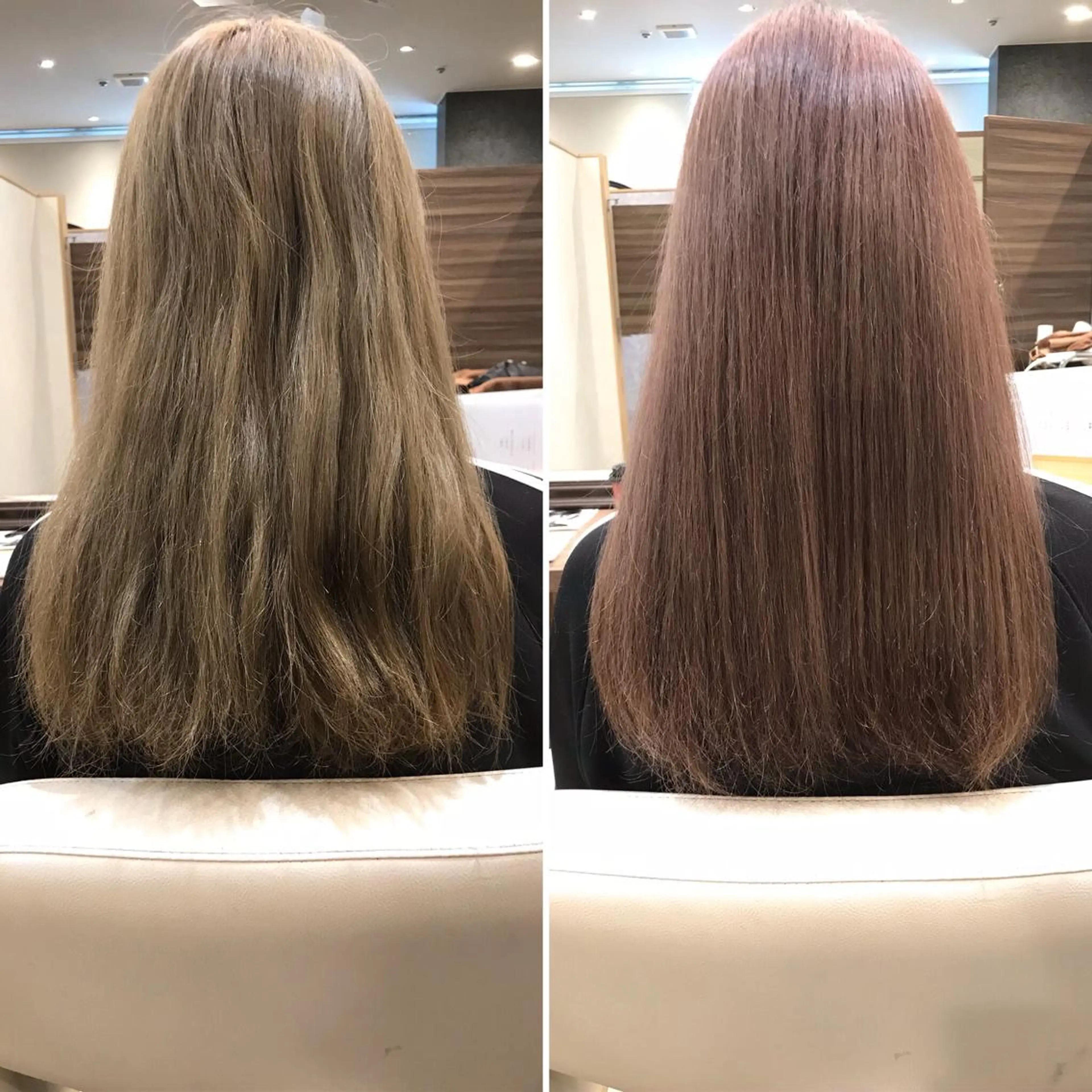 セミロング カラー ピンクカラー 中嶋 ナカジマのヘアスタイル