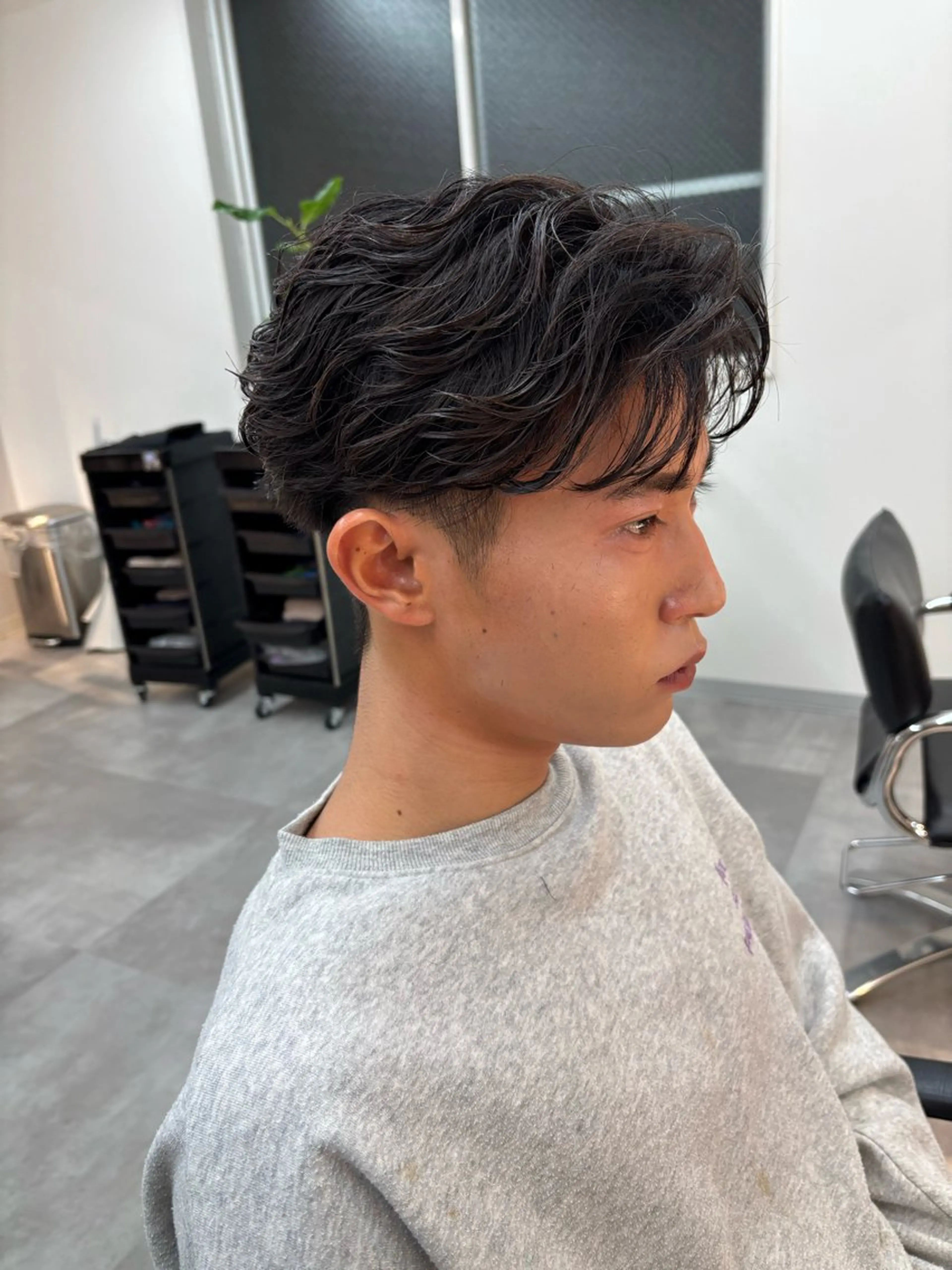 パーマ メンズ フェザーパーマ メンズパーマ カット パーマ 保立/メンズカット 千葉駅フェザーパーマのヘアスタイル