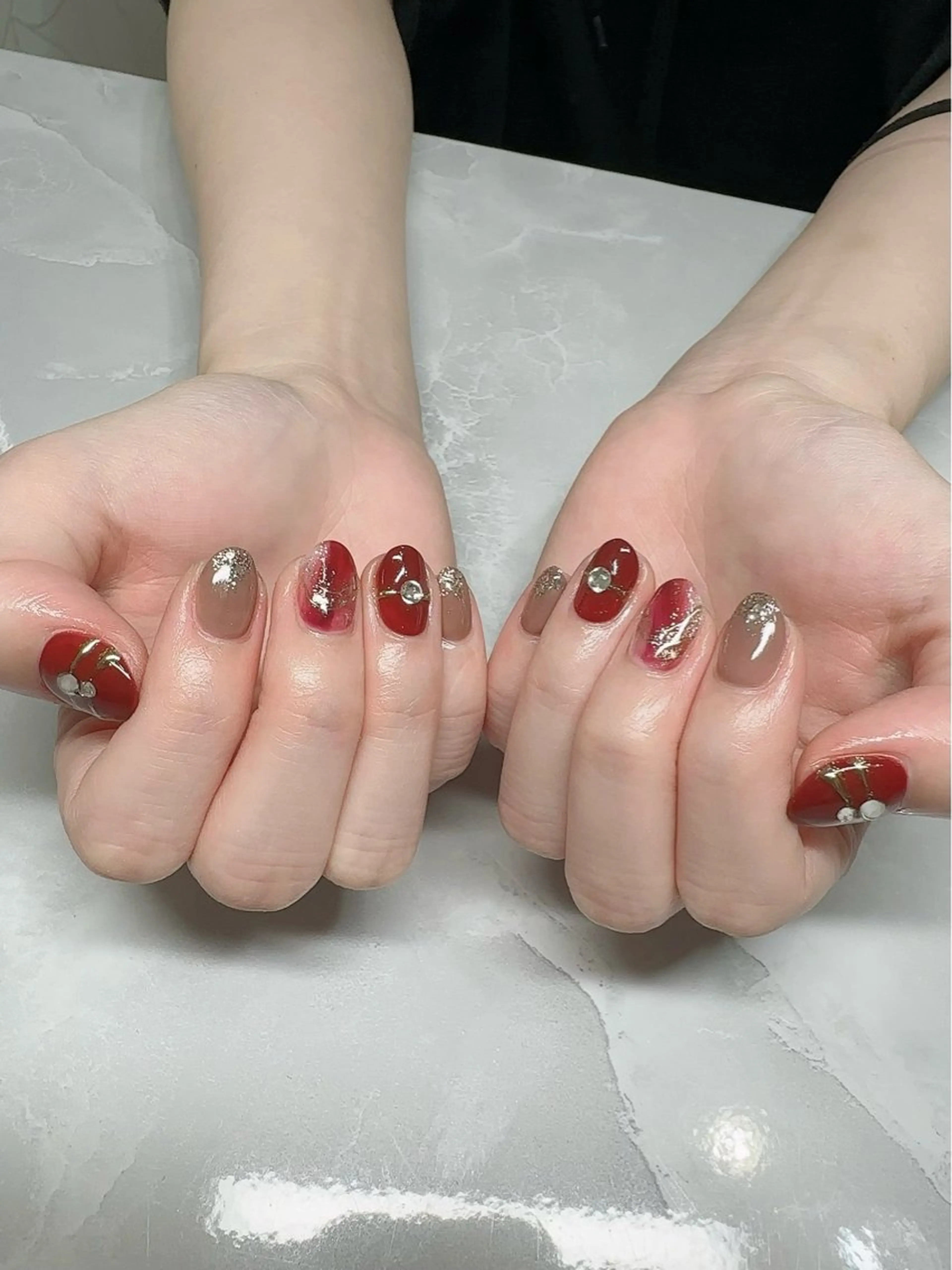 ネイル ラメ(グリッター) 持ち込み nyasu nailのネイルデザイン