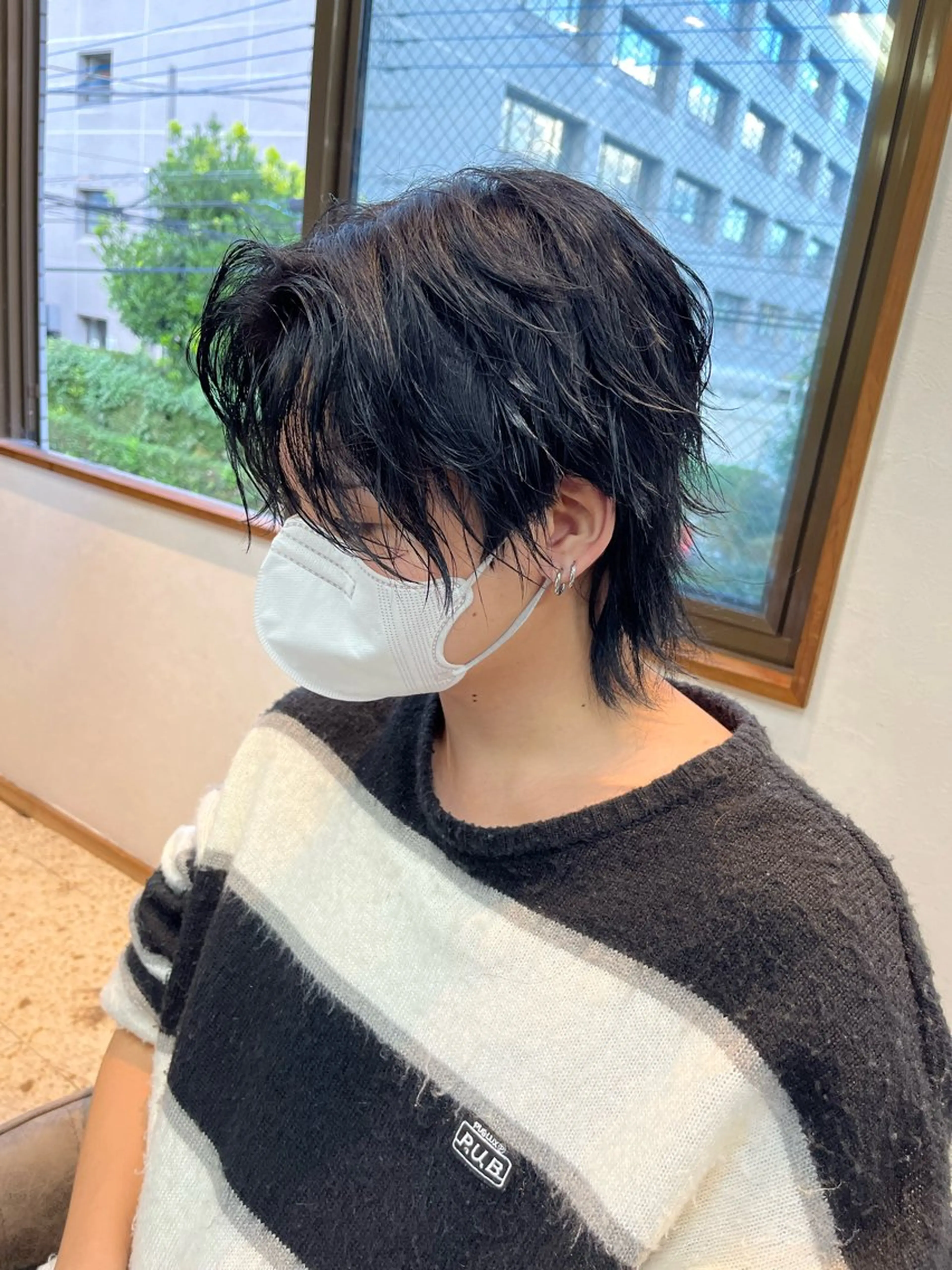 メンズ センターパート メンズウルフカット ウルフカット カット 韓国ヘア🇰🇷 RYOTAのヘアスタイル