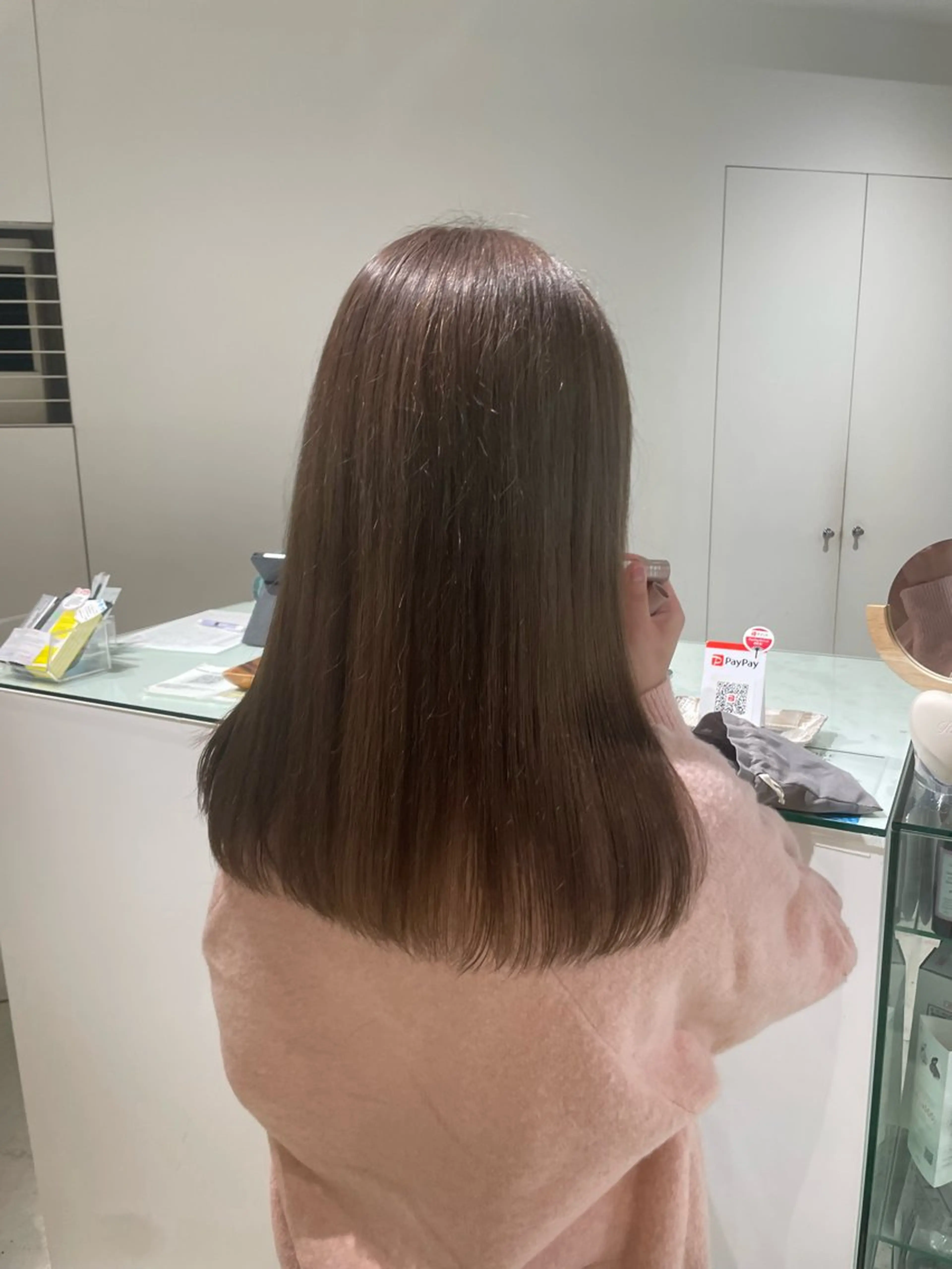 セミロング カラー ヘアカラー loely 💞miyuのヘアスタイル