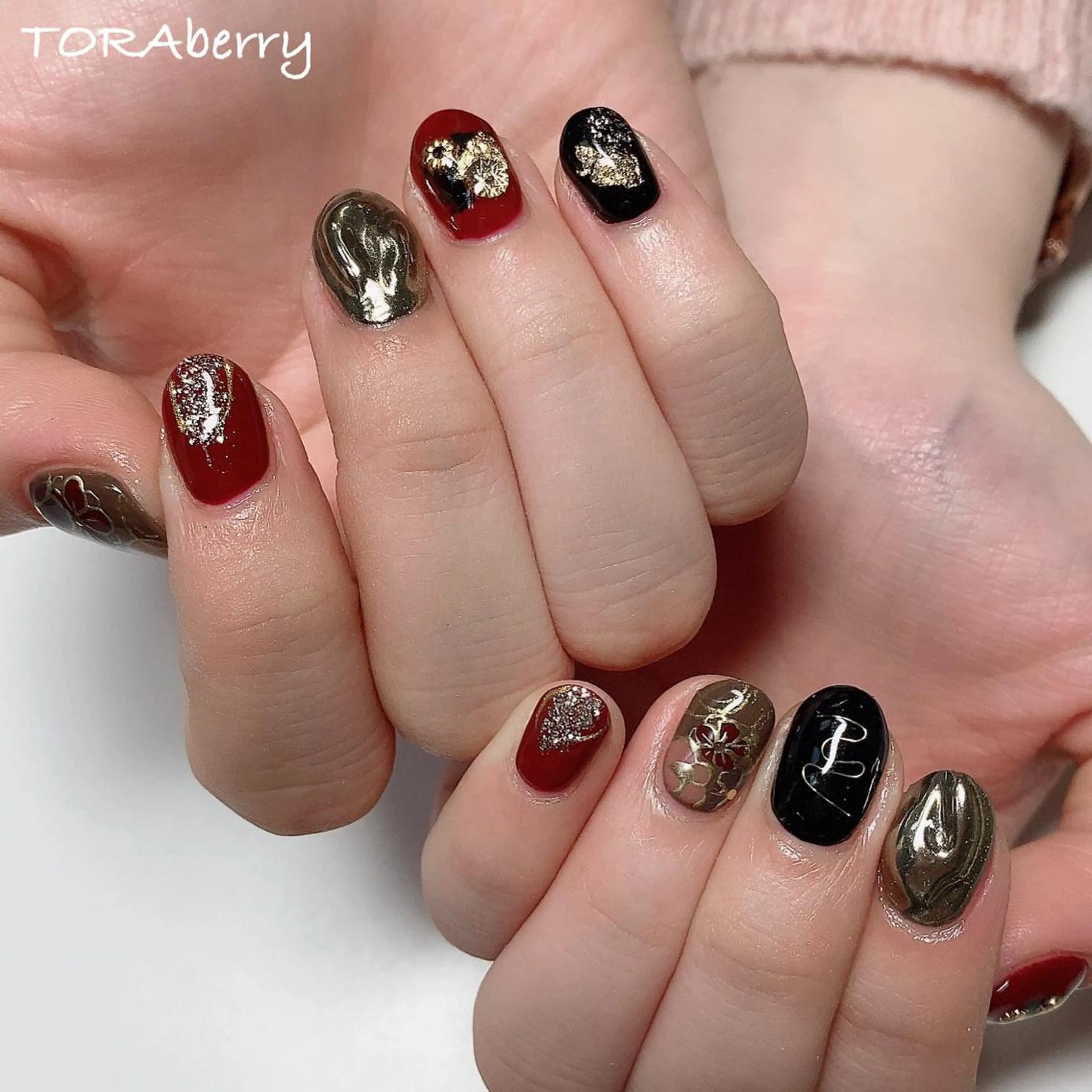 ネイル 成人式 ハンドネイル ネイリスト なつみのネイルデザイン