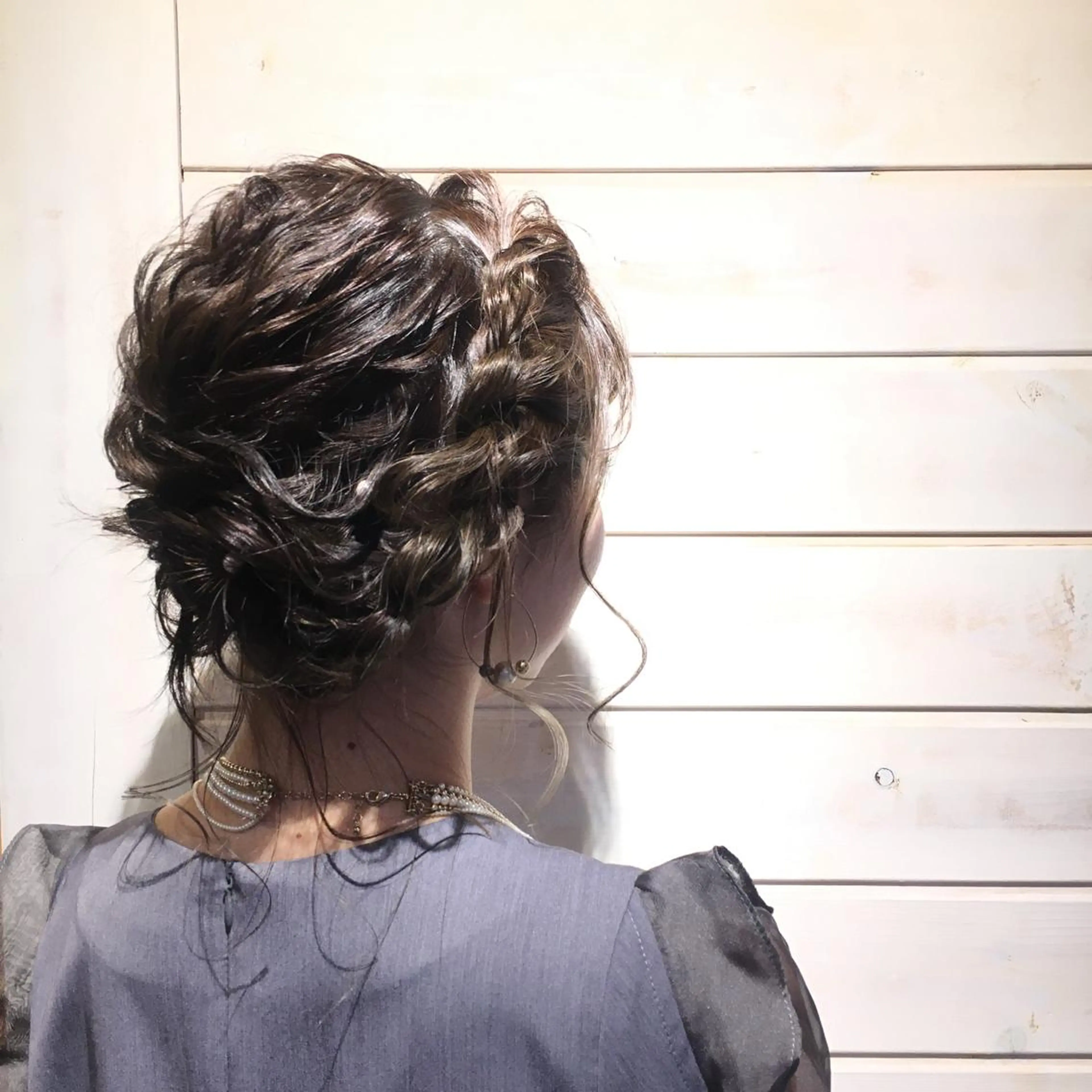 ミディアム ヘアアレンジ 野崎 ひかりのヘアスタイル