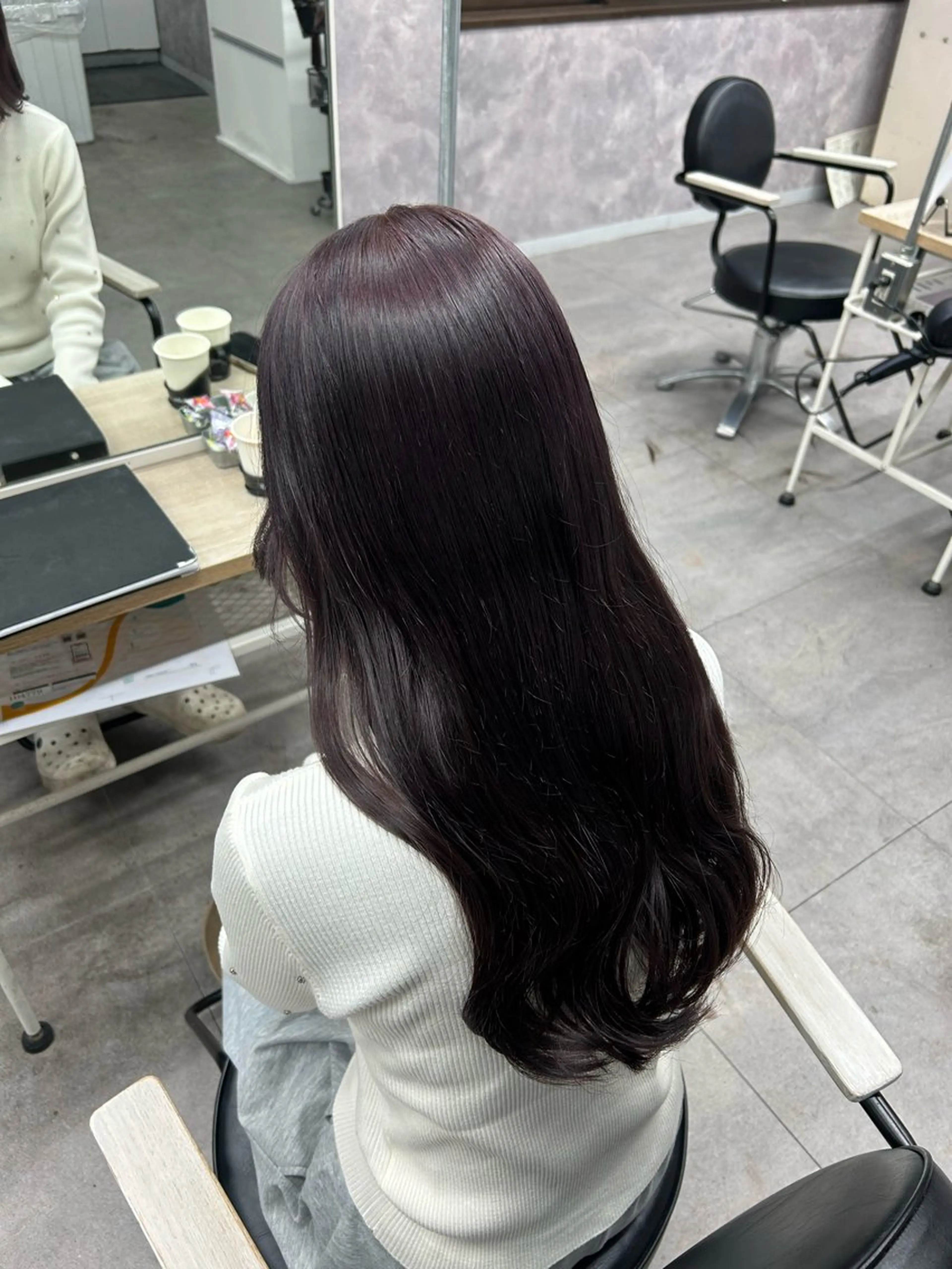 ロング カラー ヘアカラー トリートメント 🧃暖色カラー/🪷 アレンジ/　yunaのヘアスタイル